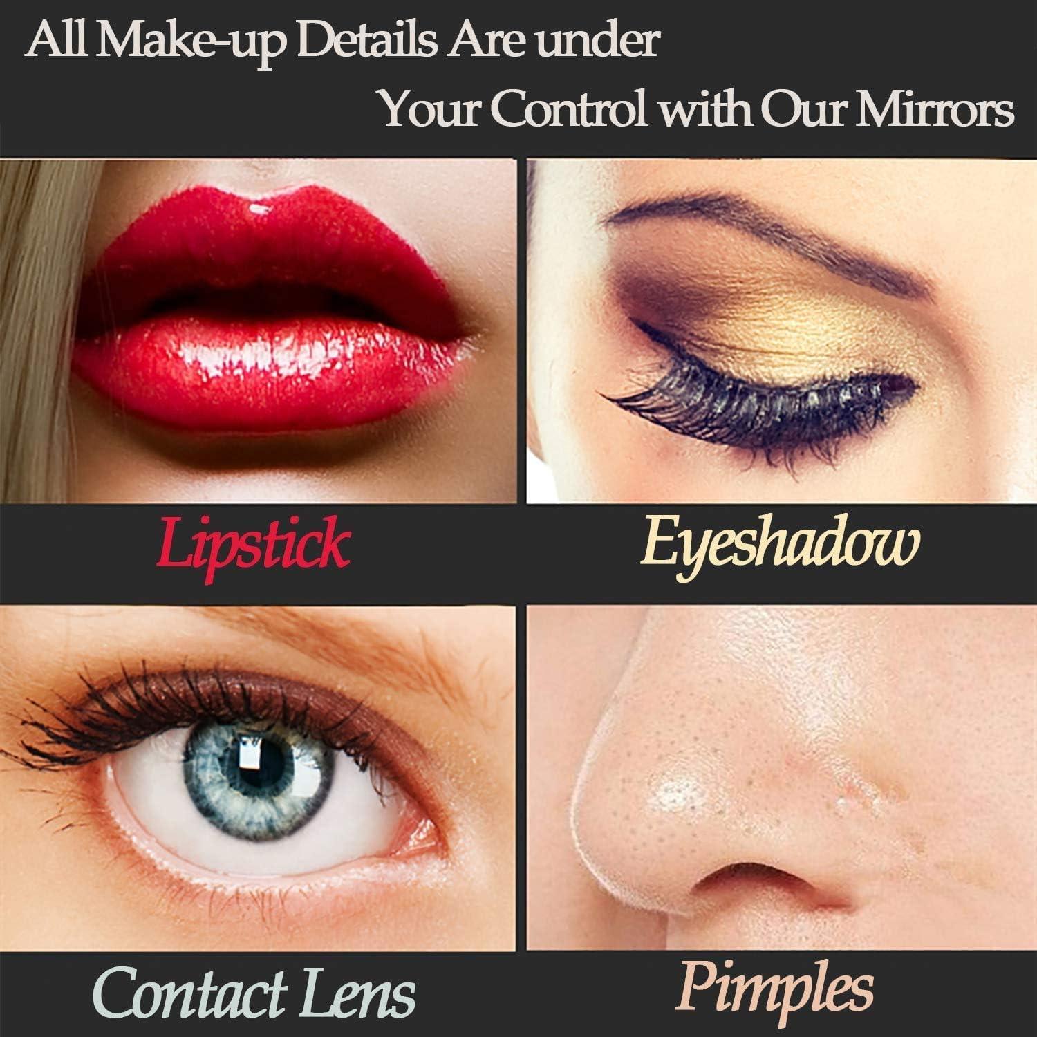 Espejo de Maquillaje LilyHome XL con Luces LED y USB