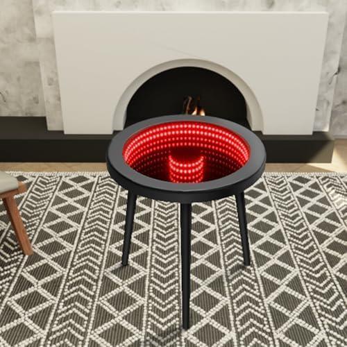 Mesa de Café HANYEE Infinito LED RGB Redonda 50cm Negra