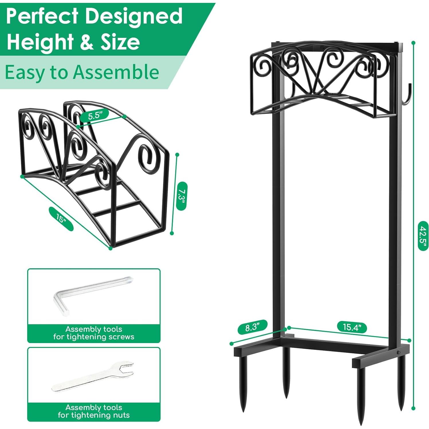 Soporte para Manguera TomCare de Metal Resistente 4 Picos