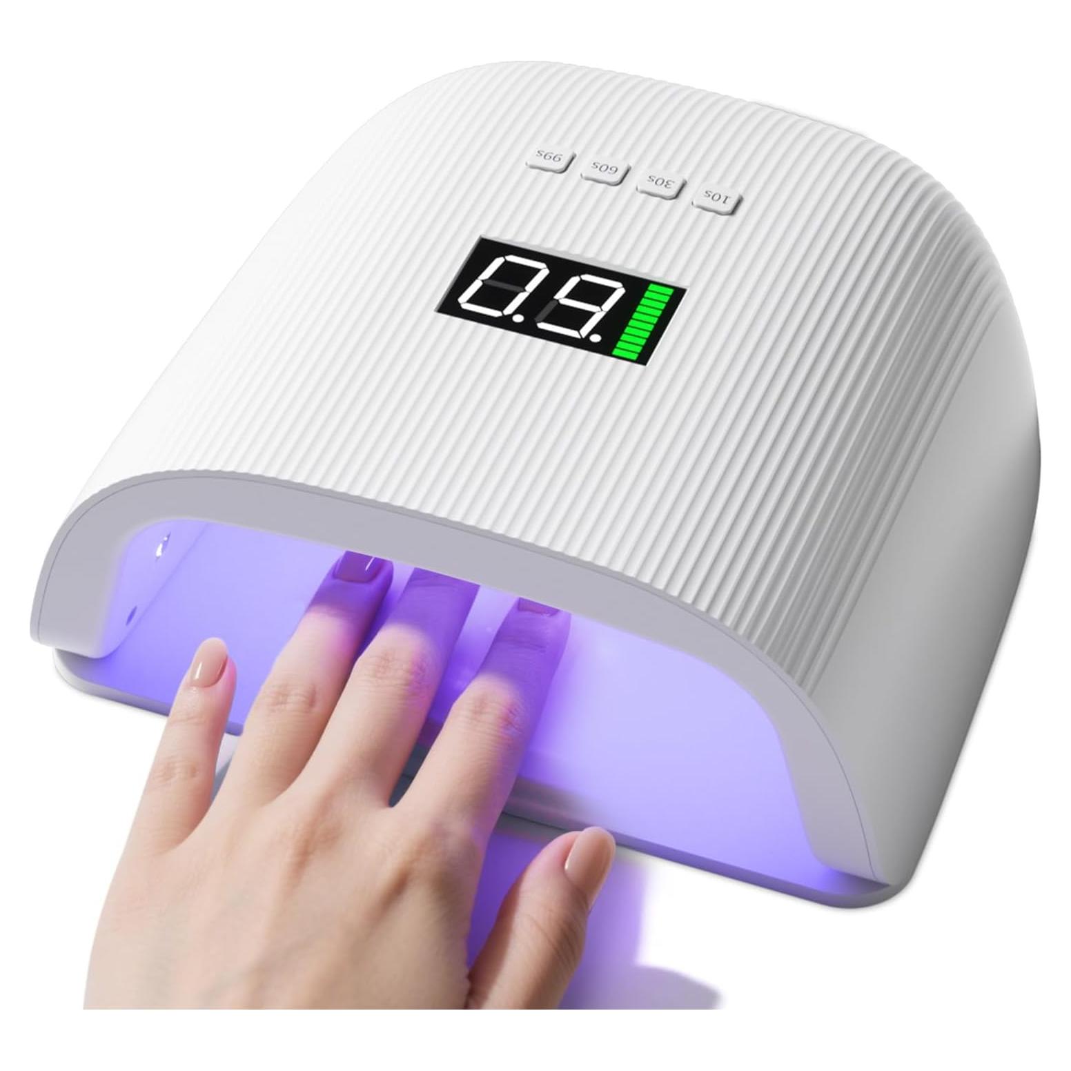 Lámpara UV LED Meremit 72W Recargable para Uñas con Sensor