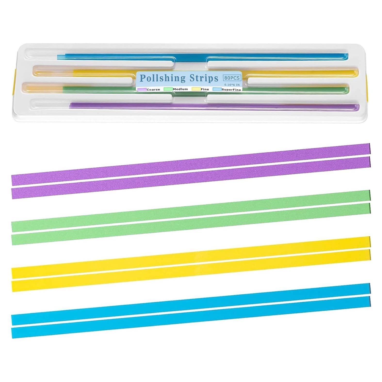 Kit de Tiras de Pulido Dental DANTICY 80 Piezas 15.24 cm