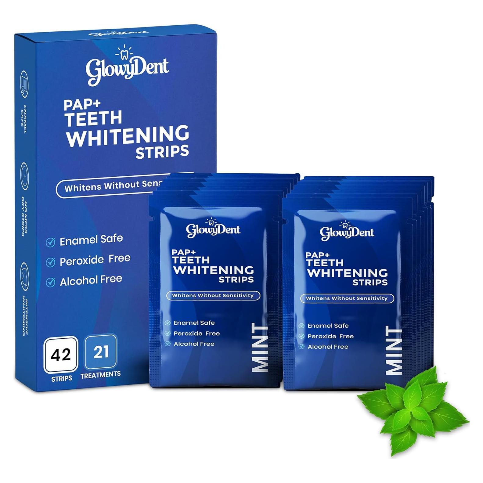 Tiras Blanqueadoras Glowydent - 21 Tratamientos, Libre de Peróxido