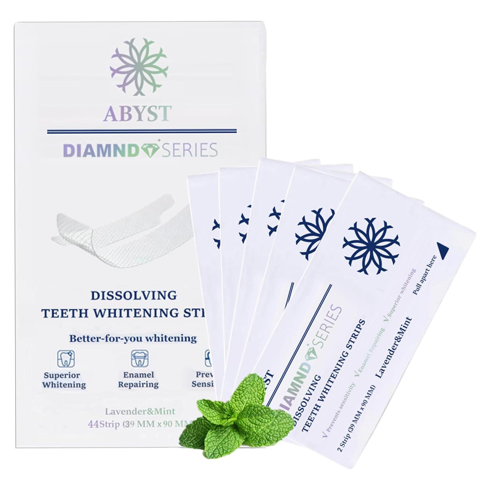 Tiras Blanqueadoras de Dientes ABYST 44 Ct Cuidado Dental Suave