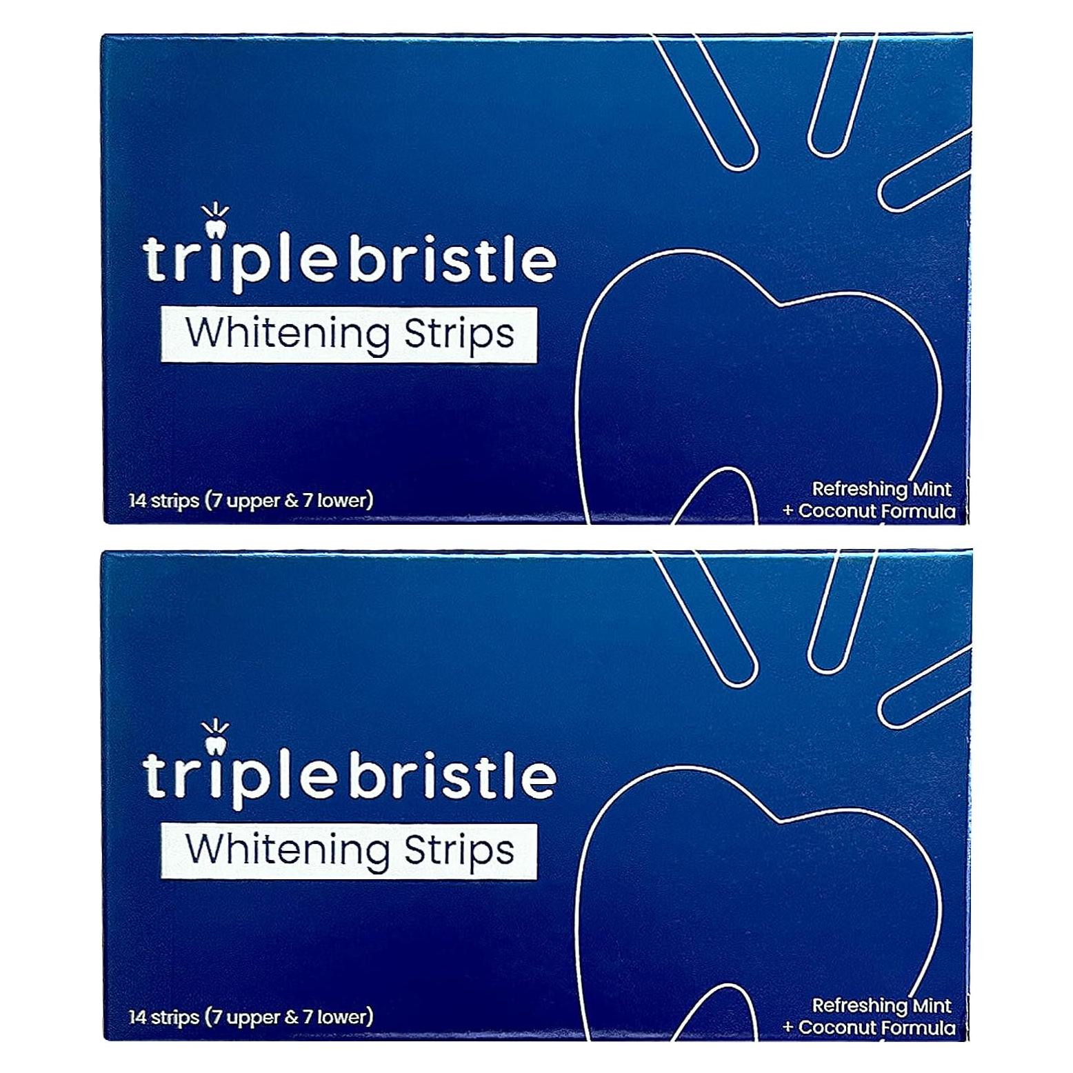 Tiras Blanqueadoras Triple Bristle - 14 Tiras, Sin Sensibilidad