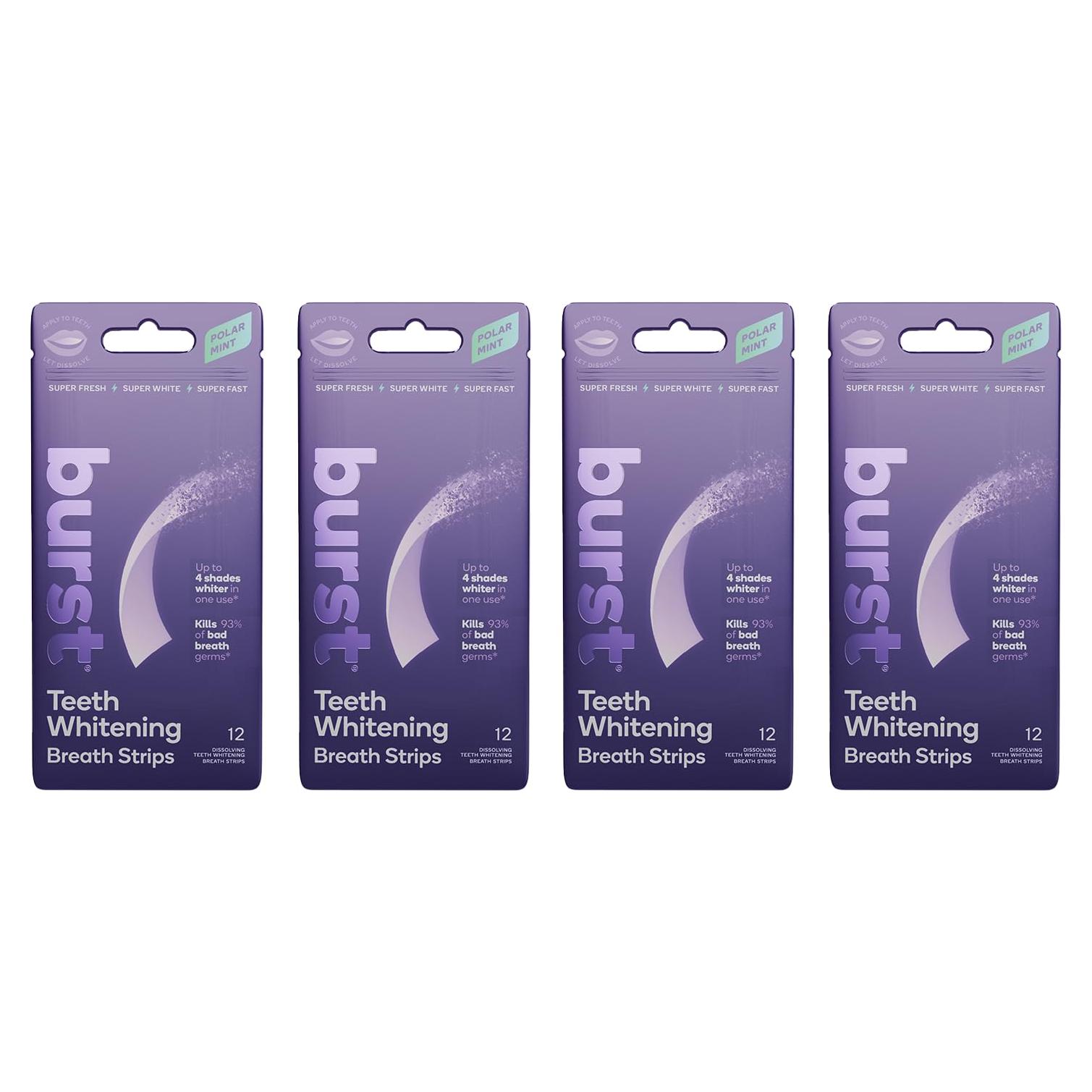 Tiras Blanqueadoras de Aliento Burst Menta Polar 48 Unidades