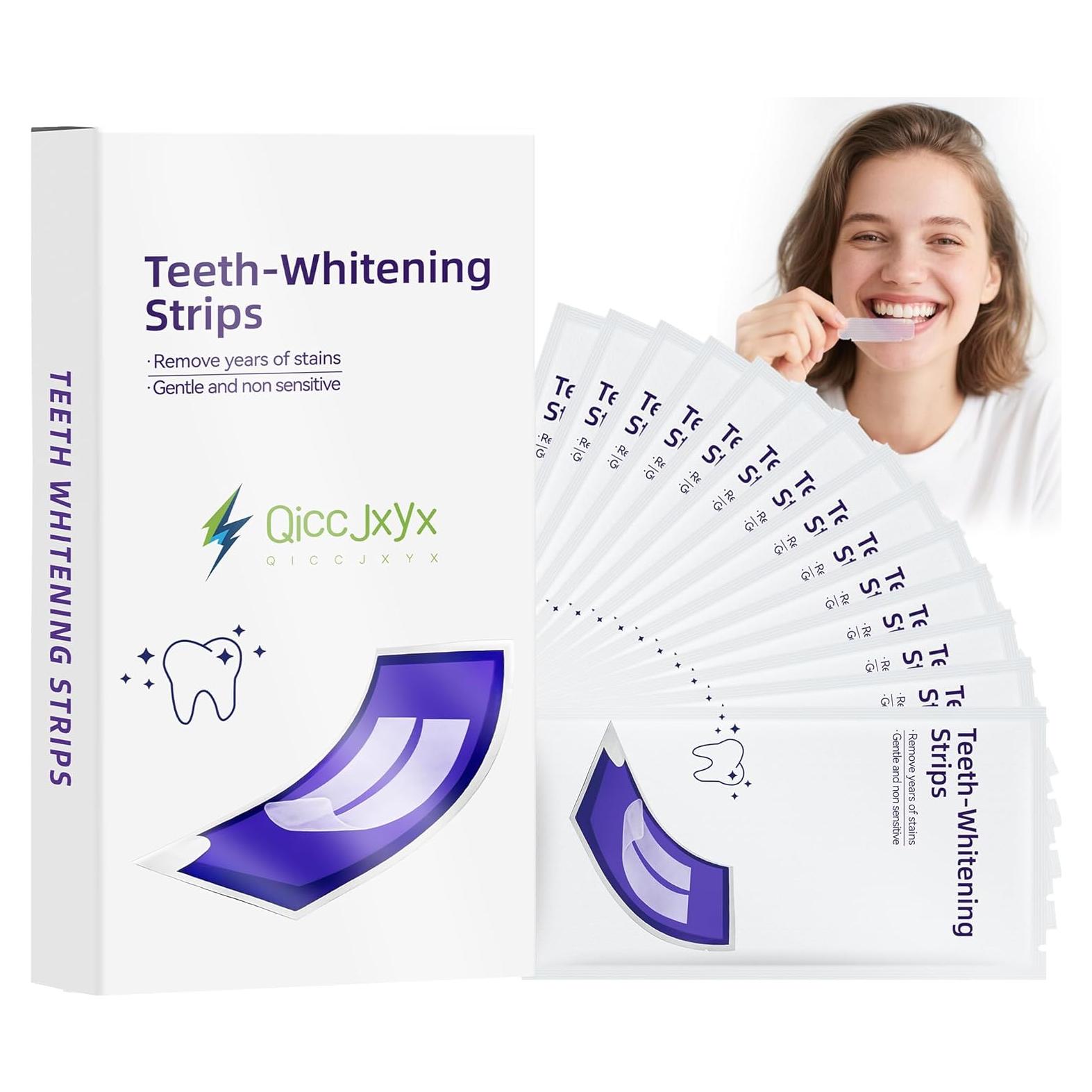 Tiras Blanqueadoras QICCJXYX para Dientes Sensibles - 28PCS