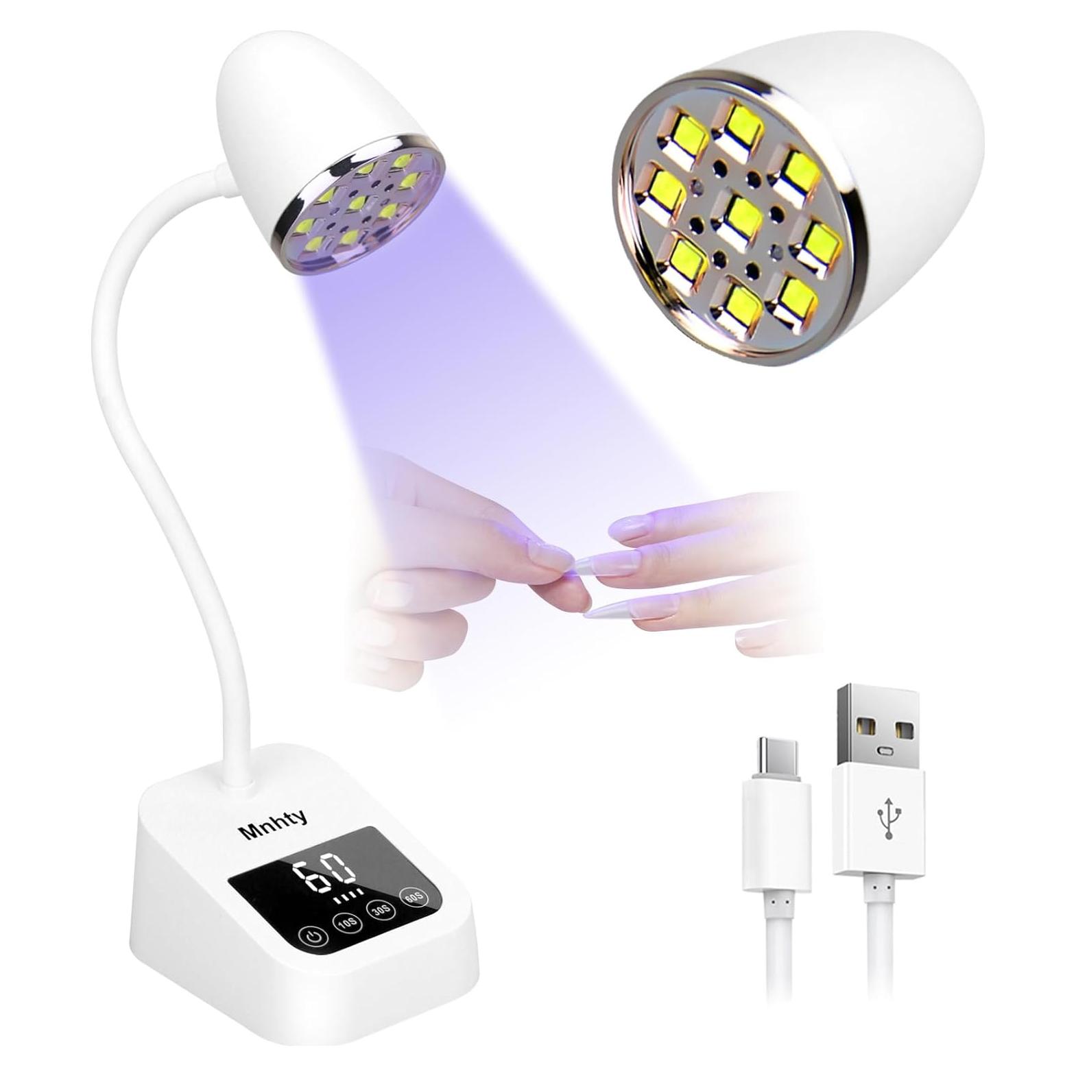 Lámpara UV LED para Uñas Gel X Inalámbrica 27W Blanco Nieve