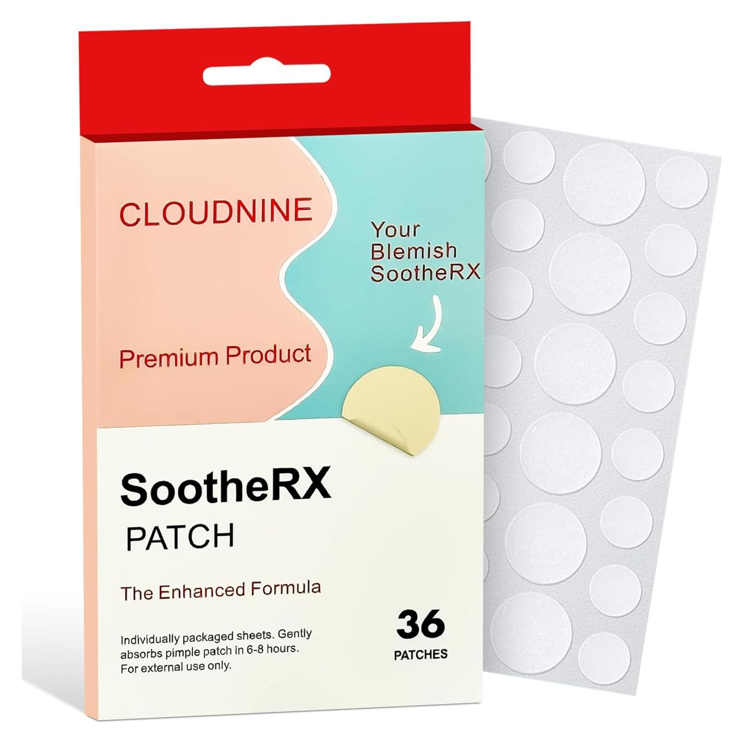 Parches Hidrocoloides SootheRX para Acné - 12x8cm - Vegano