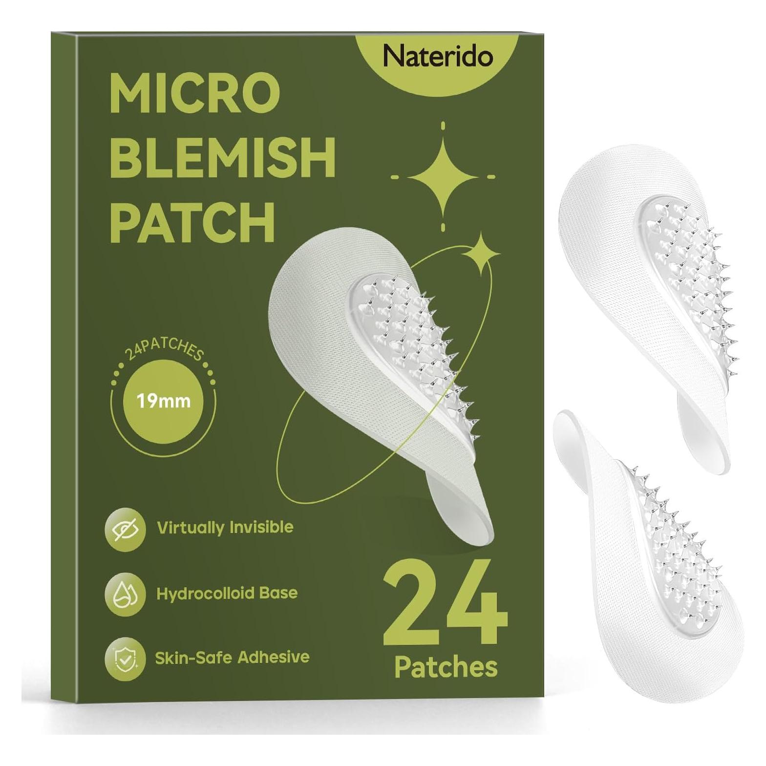 Parche para Acné Naterido Microdart 24 Piezas Ácido Hialurónico