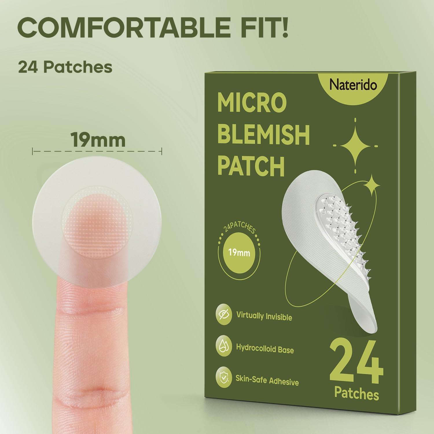 Parche para Acné Naterido Microdart 24 Piezas Ácido Hialurónico