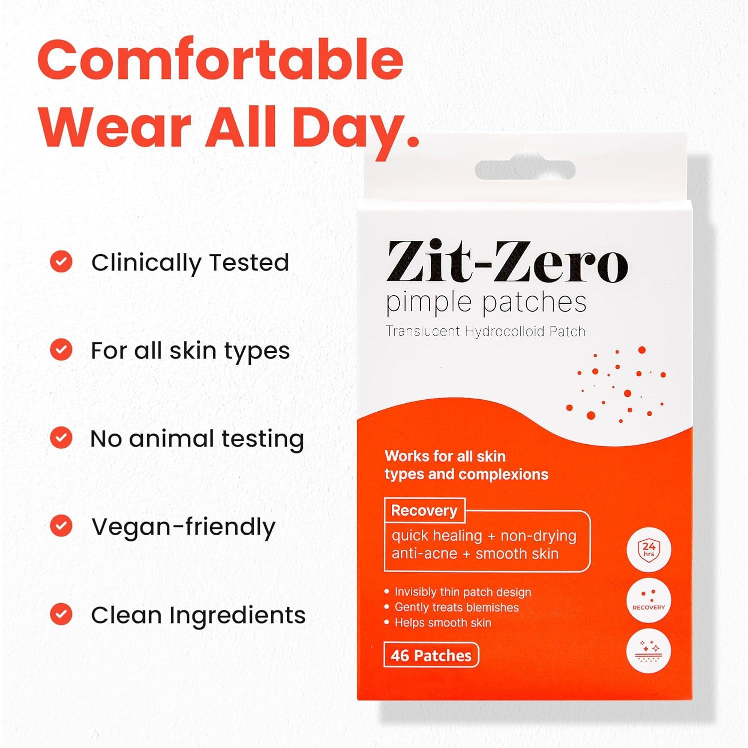 Parche Hidrocoloide para Acné Zit Zero - 46 Piezas 10mm