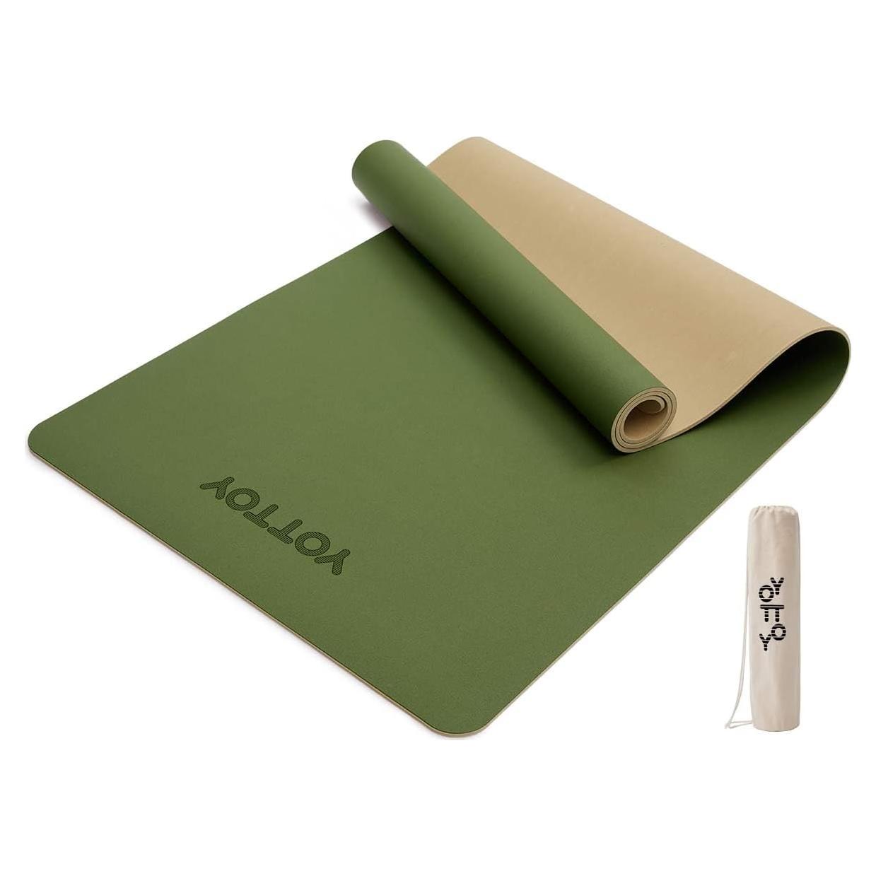 Esterilla de Yoga Antideslizante YOTTOY Verde 182.88x66.04cm