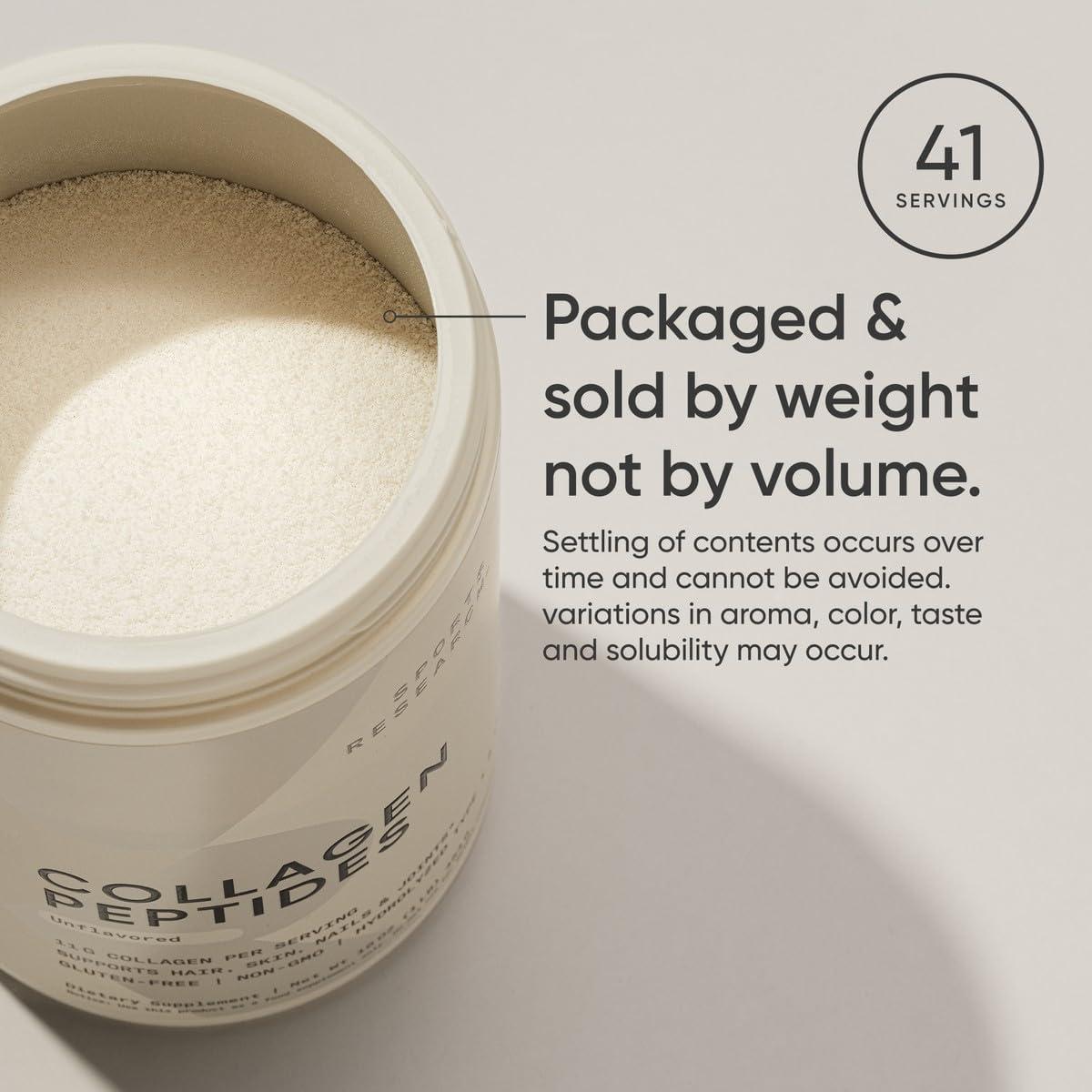 Péptidos de colágeno Sports Research 454 g sin sabor para piel y articulaciones