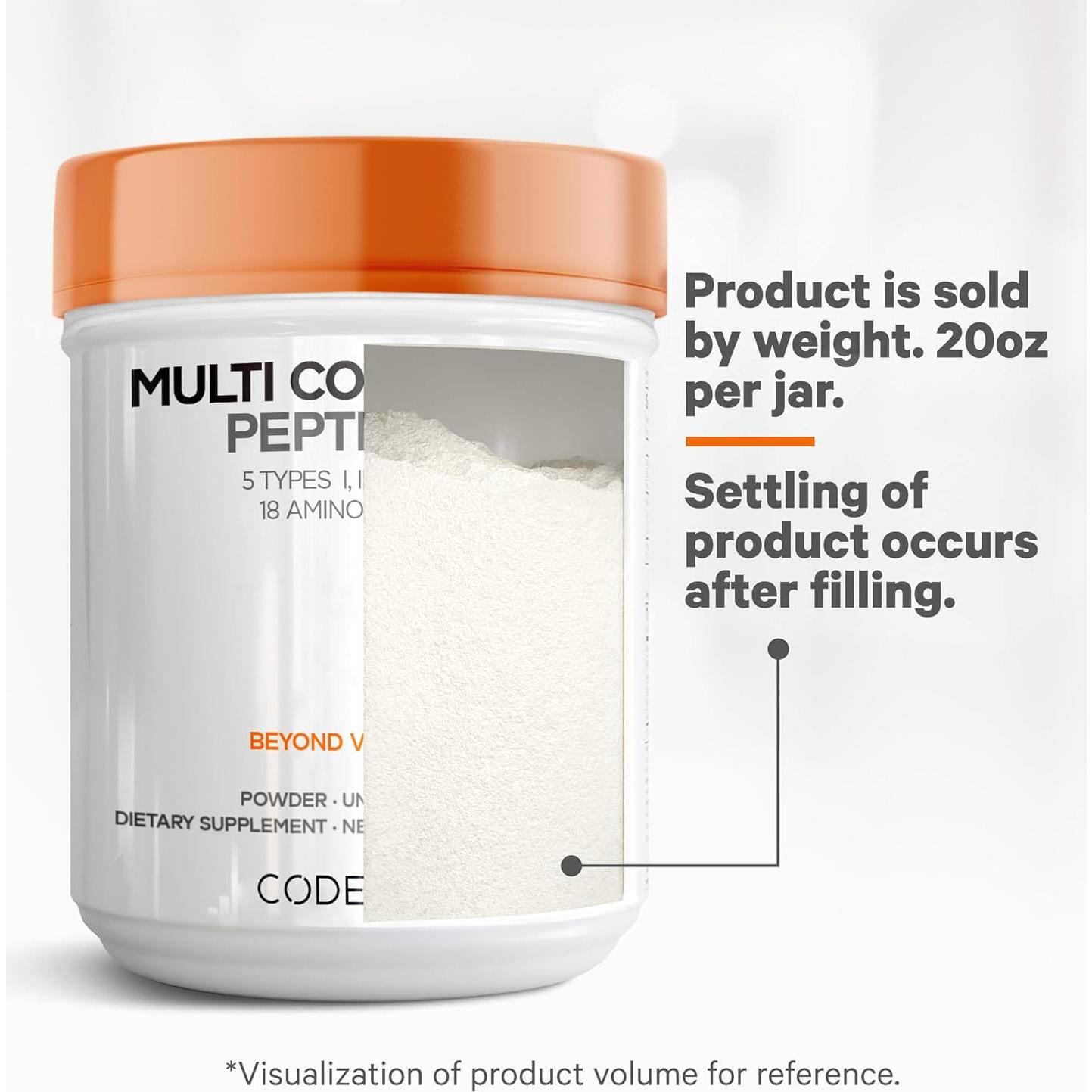 Polvo de Colágeno Múltiple Codeage 0.57 kg - Hidrolizado Sin Sabor