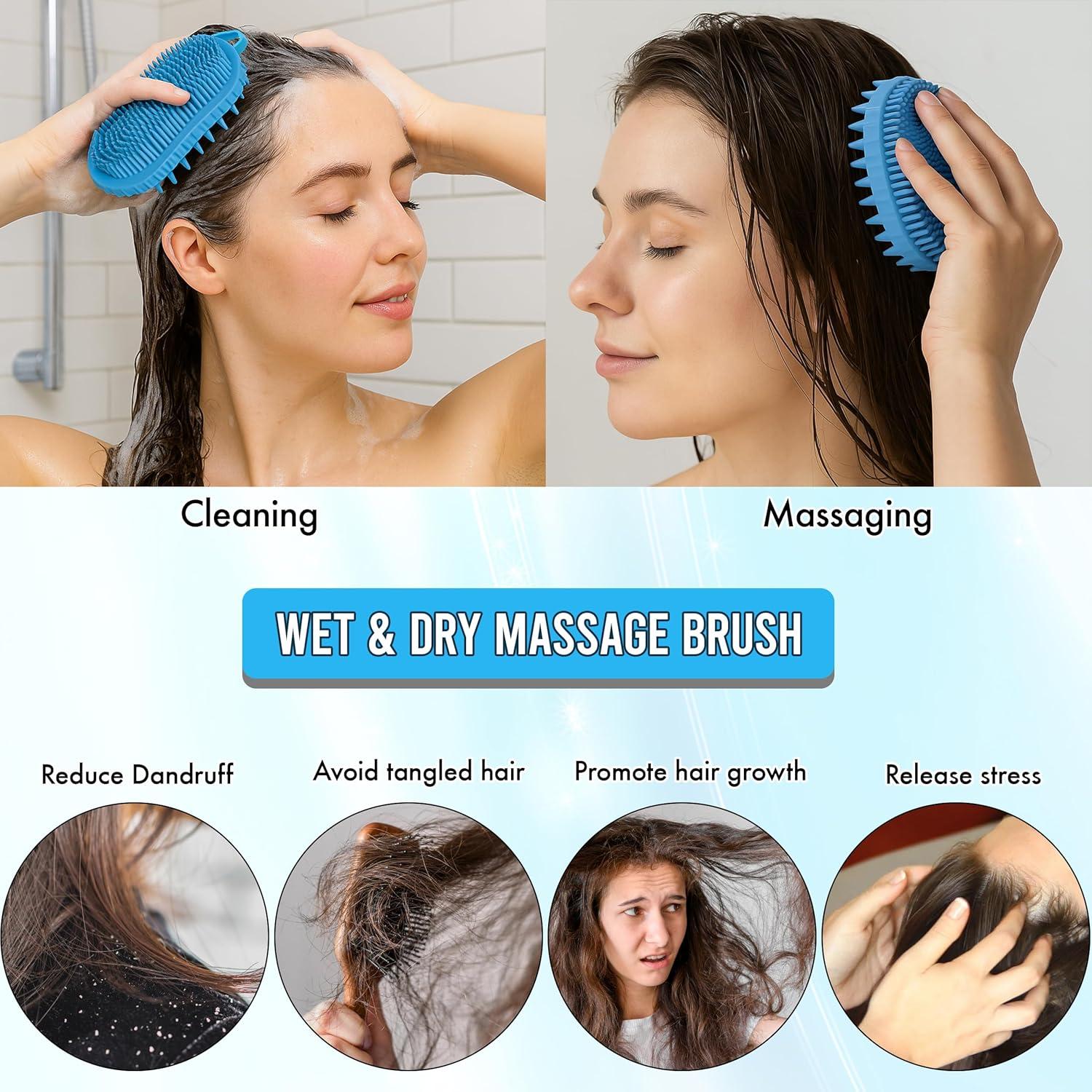 Exfoliador de cuero cabelludo Aholicshop de silicona 15cm