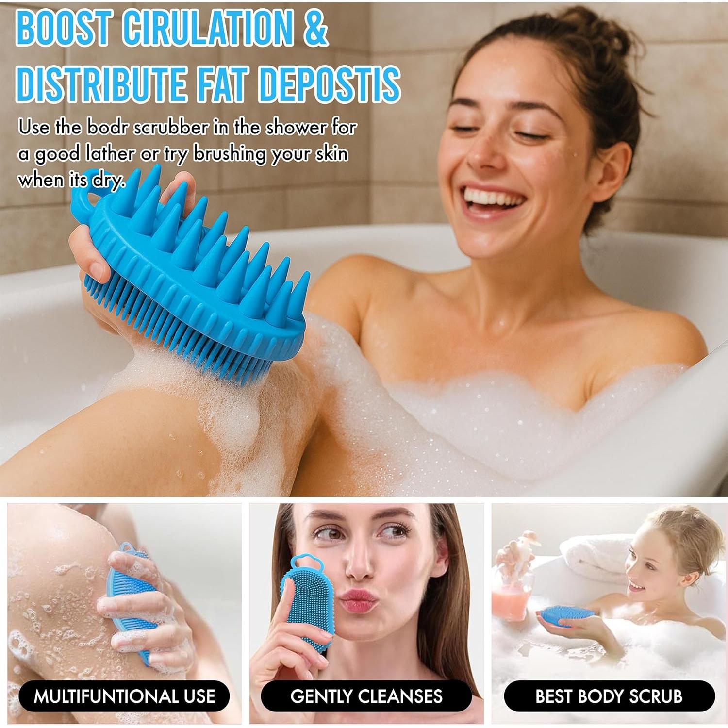 Exfoliador de cuero cabelludo Aholicshop de silicona 15cm