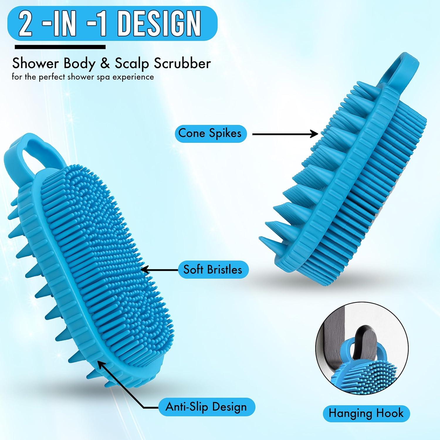 Exfoliador de cuero cabelludo Aholicshop de silicona 15cm