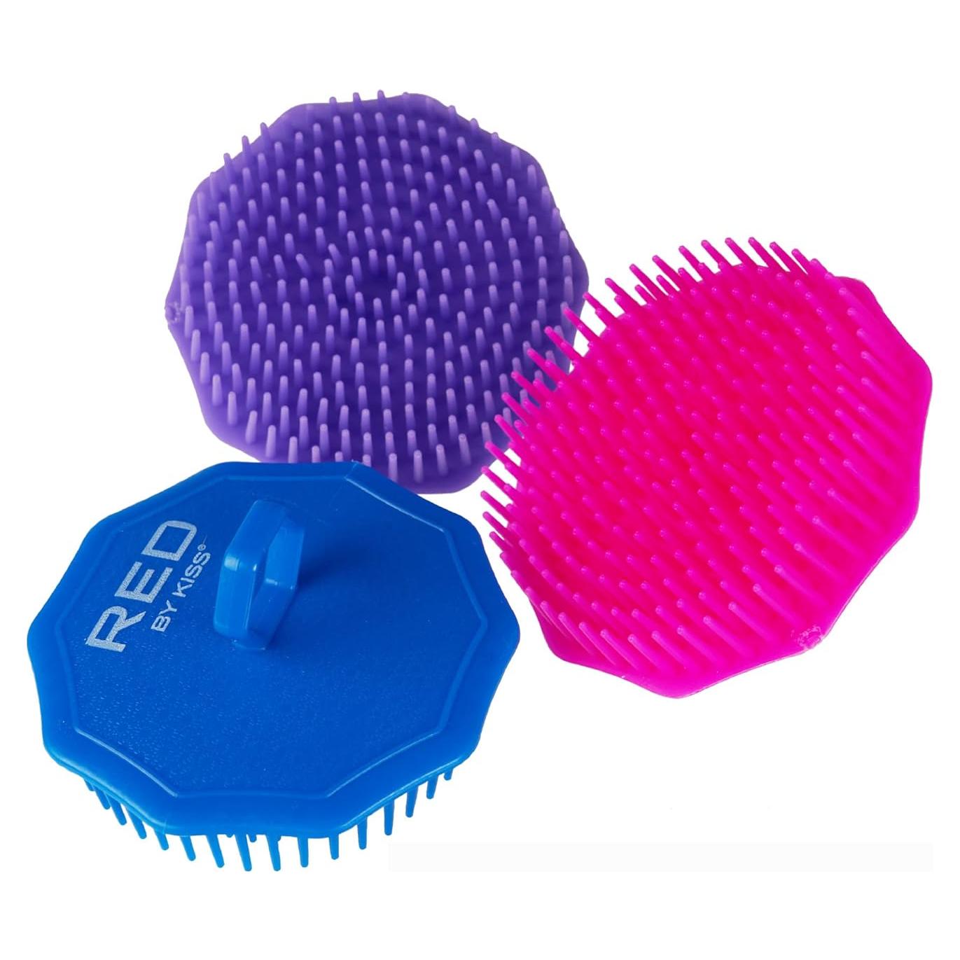 Cepillo de Champú RED by Kiss - Set de 3 Colores para Cuero Cabelludo