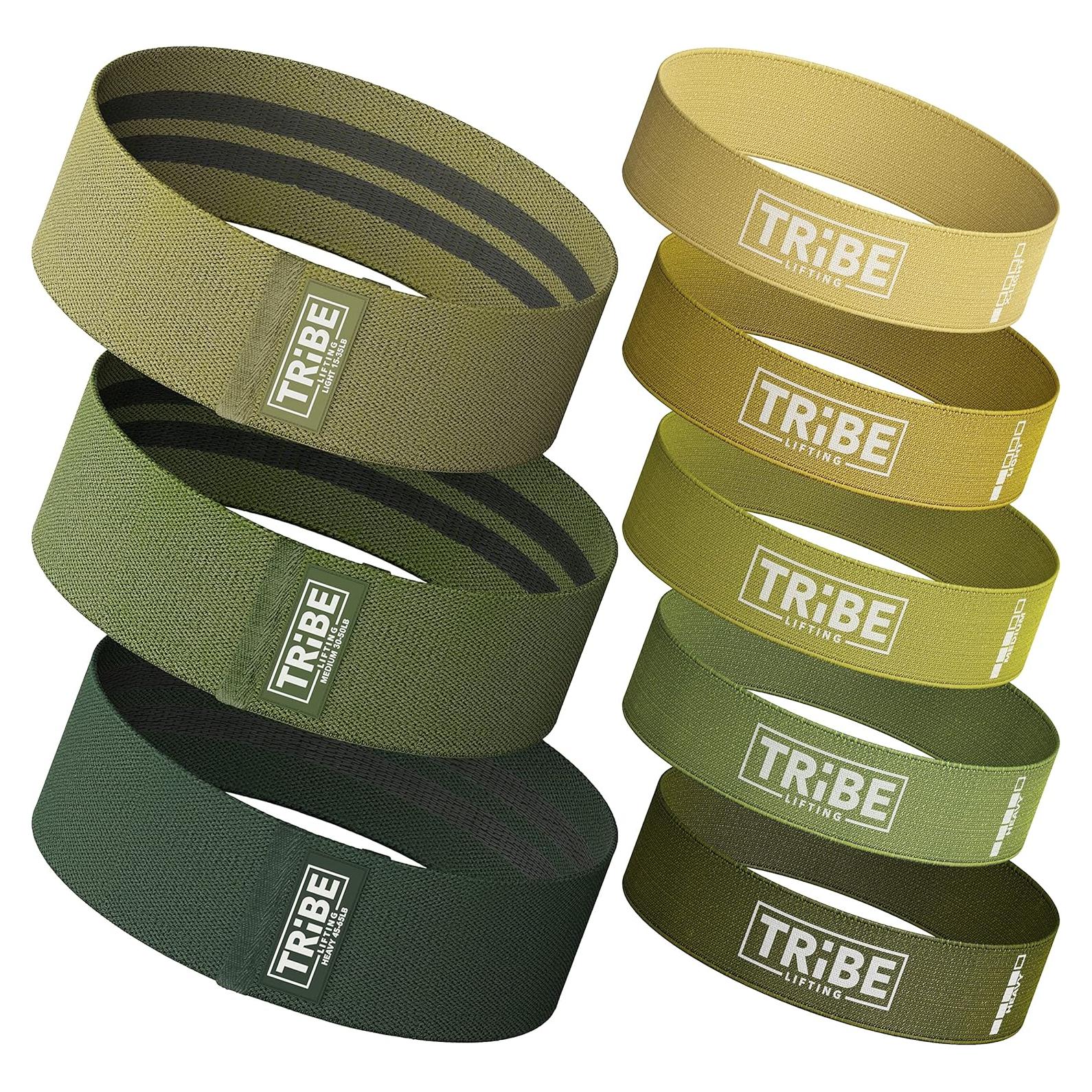 Set de 8 Bandas de Resistencia de Tela Tribe Lifting para Ejercicio
