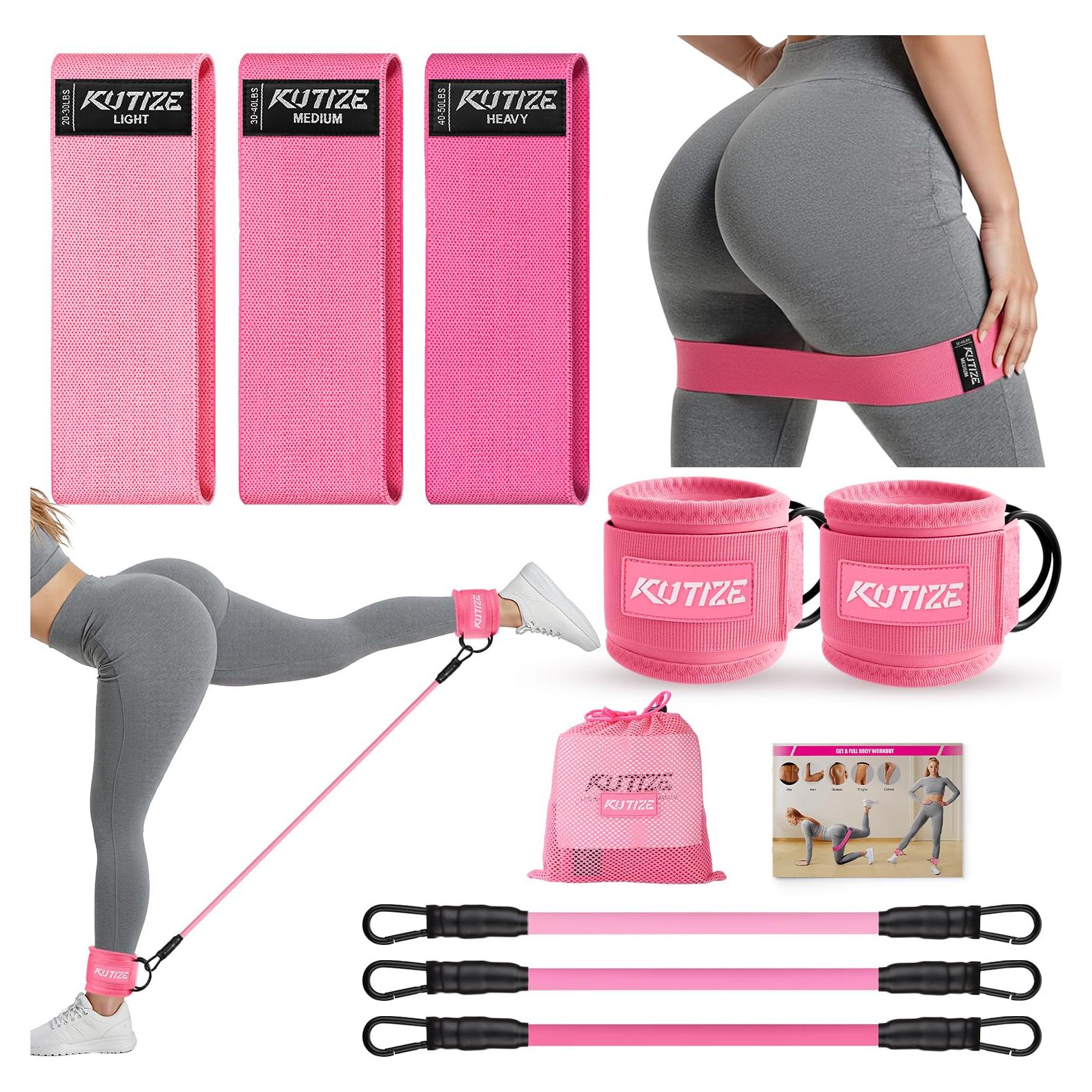 Conjunto de bandas de resistencia KUTIZE para tobillos y glúteos