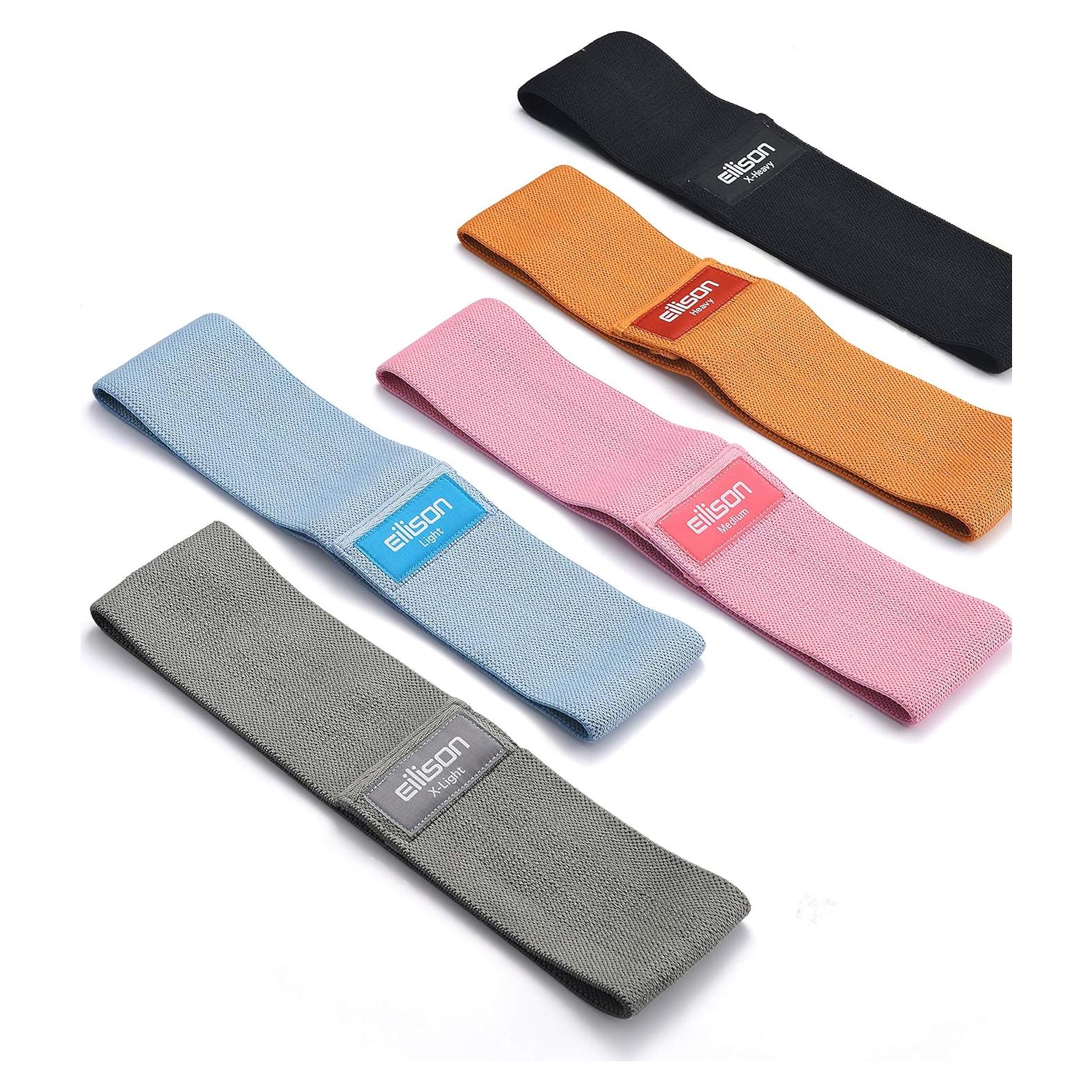 Bandas de Resistencia EILISON Glamfit - Set de 5 Niveles para Glúteos