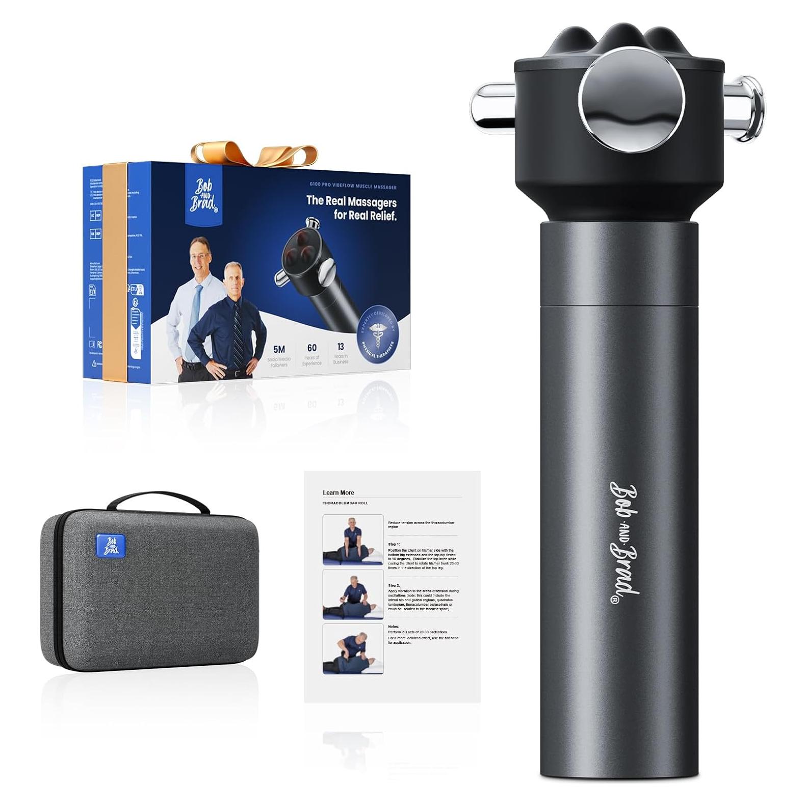 Masajeador VibeFlow Bob y Brad, Pistola de Masaje 116Hz