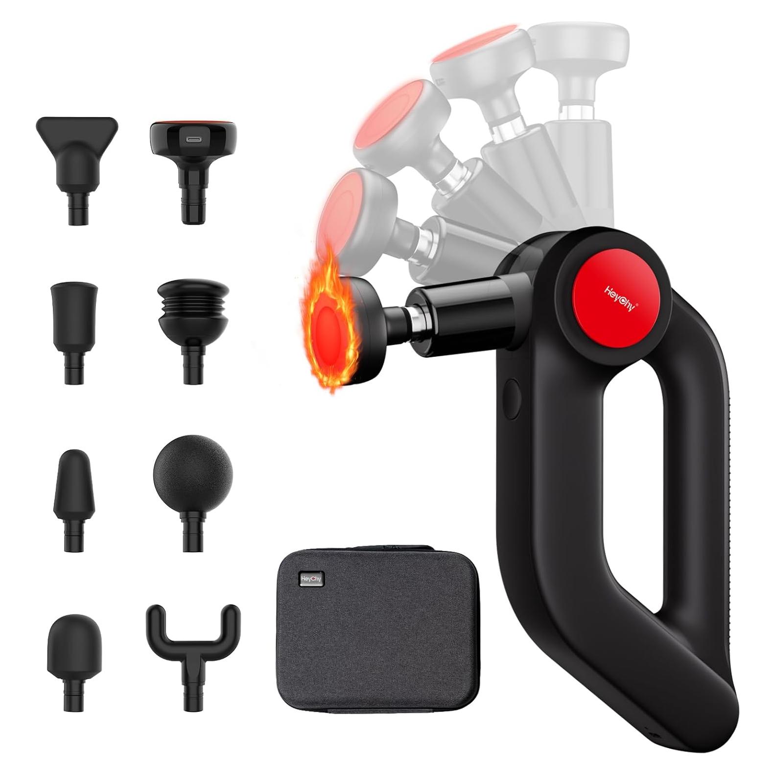 Pistola de Masaje HEYCHY D5 Pro con Calor y 12mm Amplitud