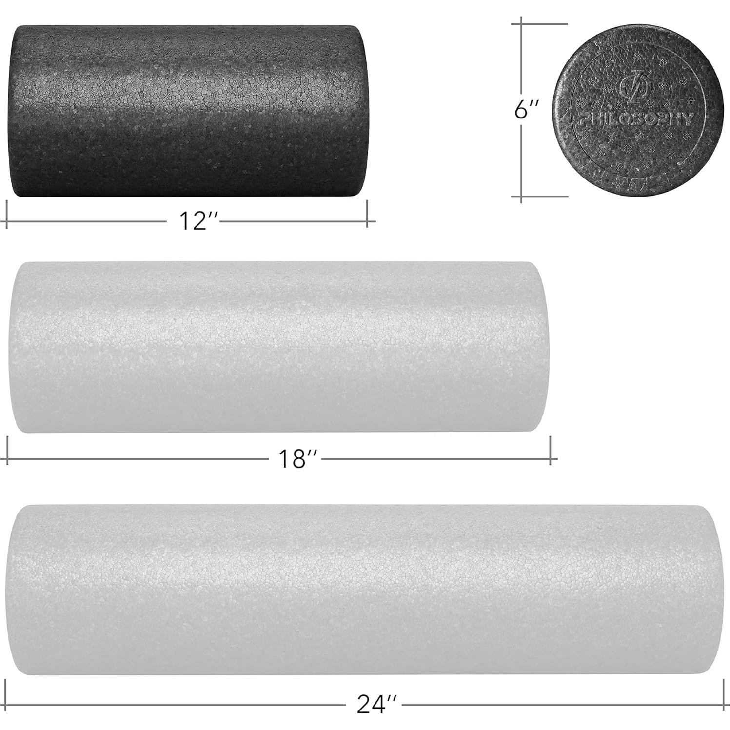 Rodillo de Espuma Philosophy Gym 30.48cm Alta Densidad Negro