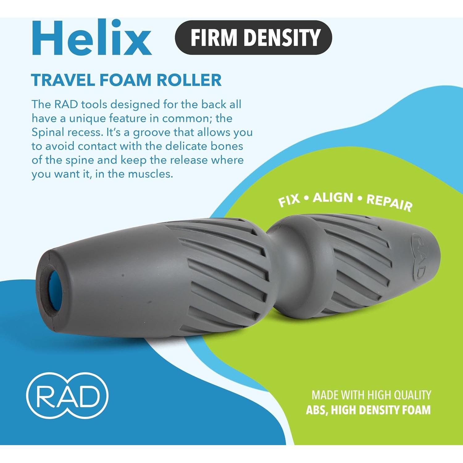 Rodillo de Espuma RAD Helix Compacto 31.75cm Alivio Muscular
