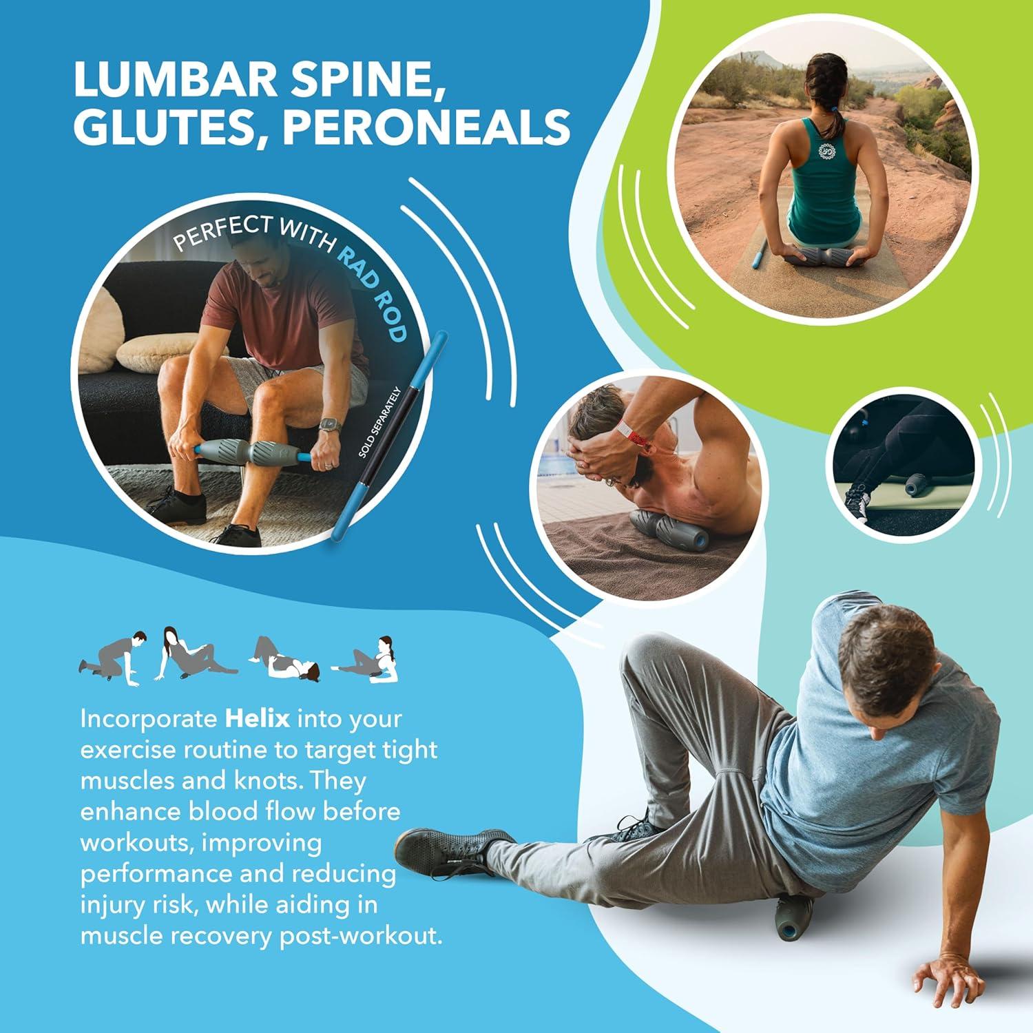 Rodillo de Espuma RAD Helix Compacto 31.75cm Alivio Muscular