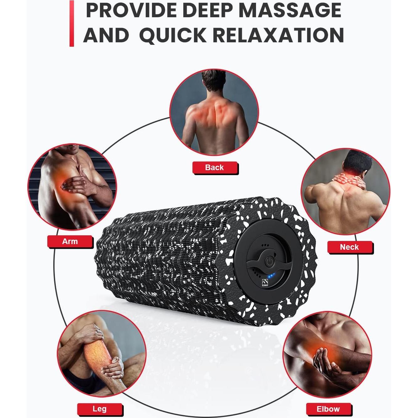 Rodillo de Espuma Vibrante FITINDEX para Masaje Muscular