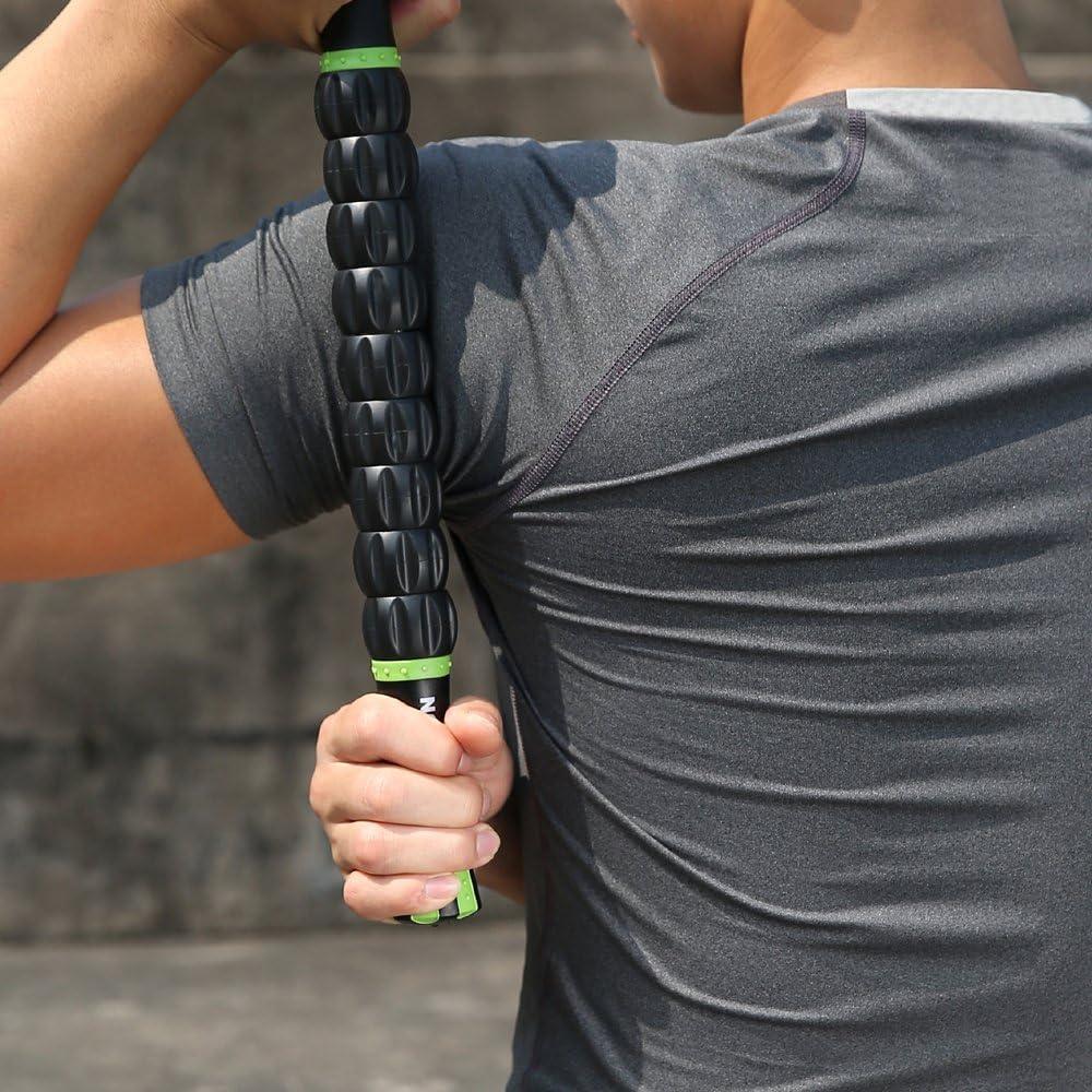 Idson Muscle Roller Stick Masaje Muscular 44.5cm Negro Verde