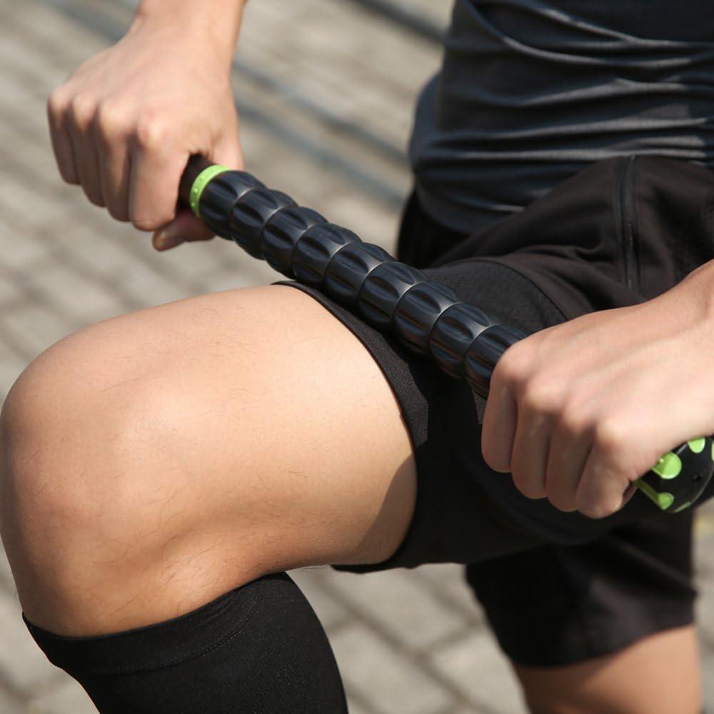Idson Muscle Roller Stick Masaje Muscular 44.5cm Negro Verde