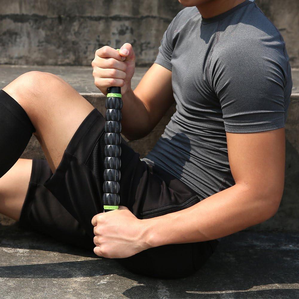 Idson Muscle Roller Stick Masaje Muscular 44.5cm Negro Verde