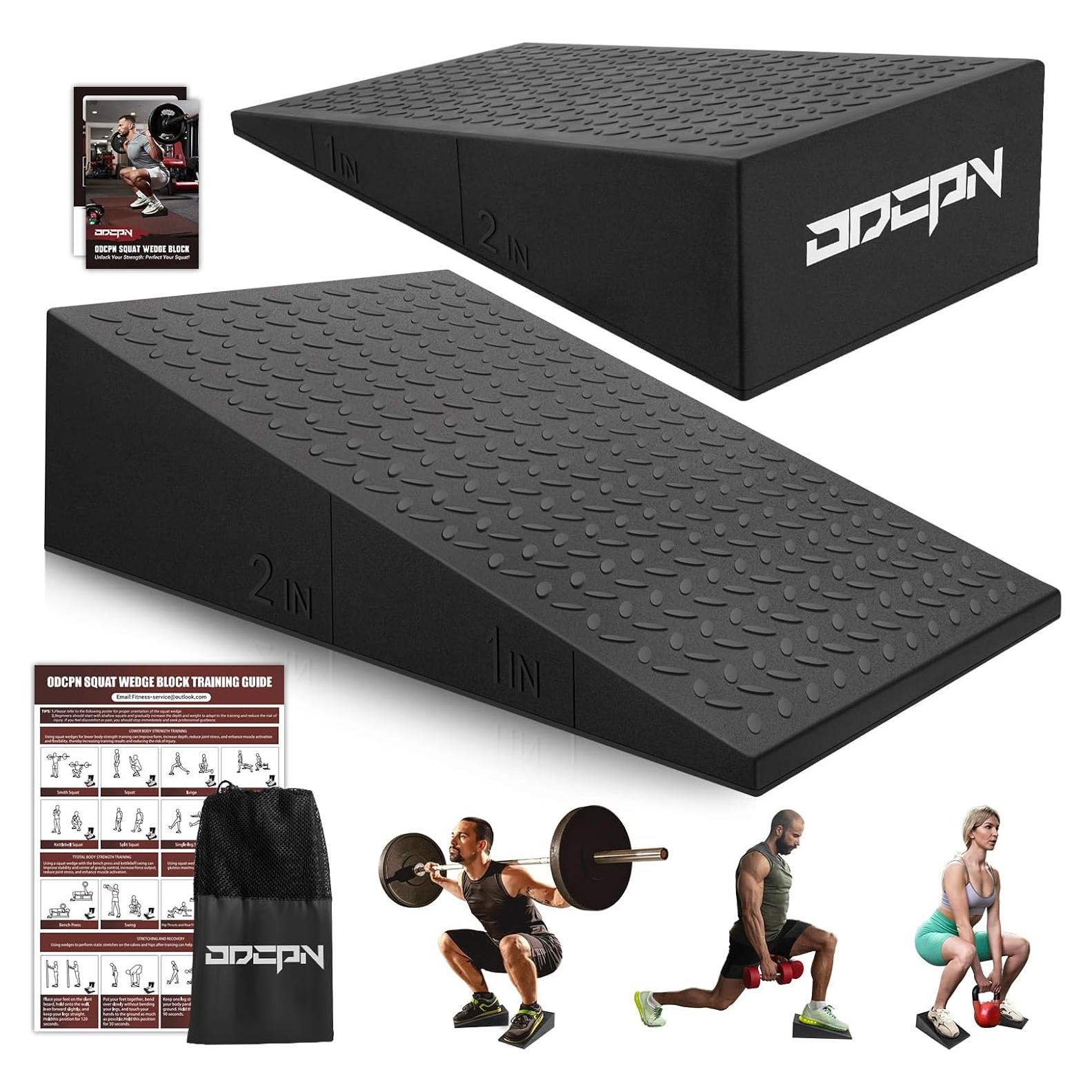 Bloque de cuclillas ODCPN 2 Piezas Antideslizante 30x15x9cm