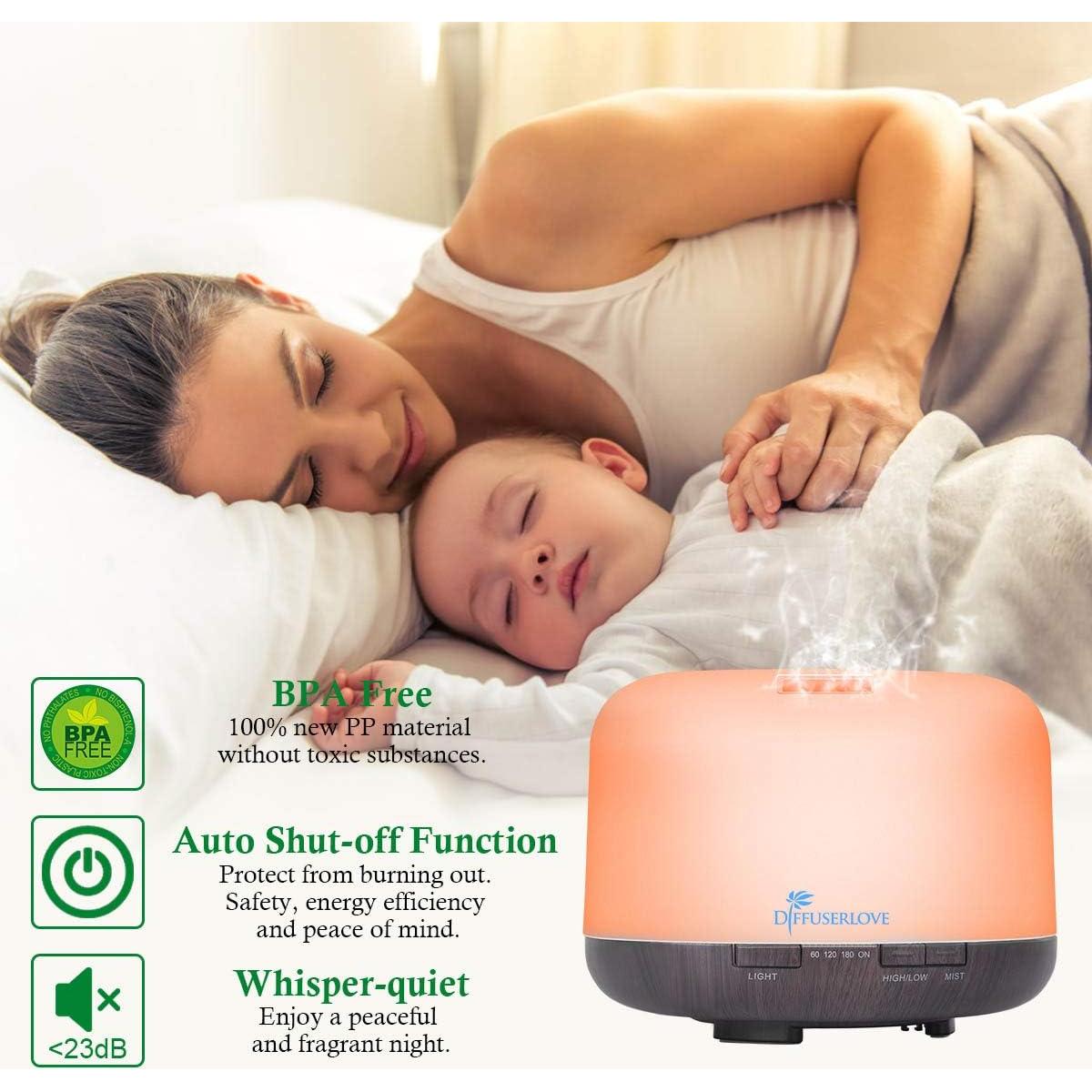 Difusor de Aceite Esencial Diffuserlove 500ML con Control Remoto