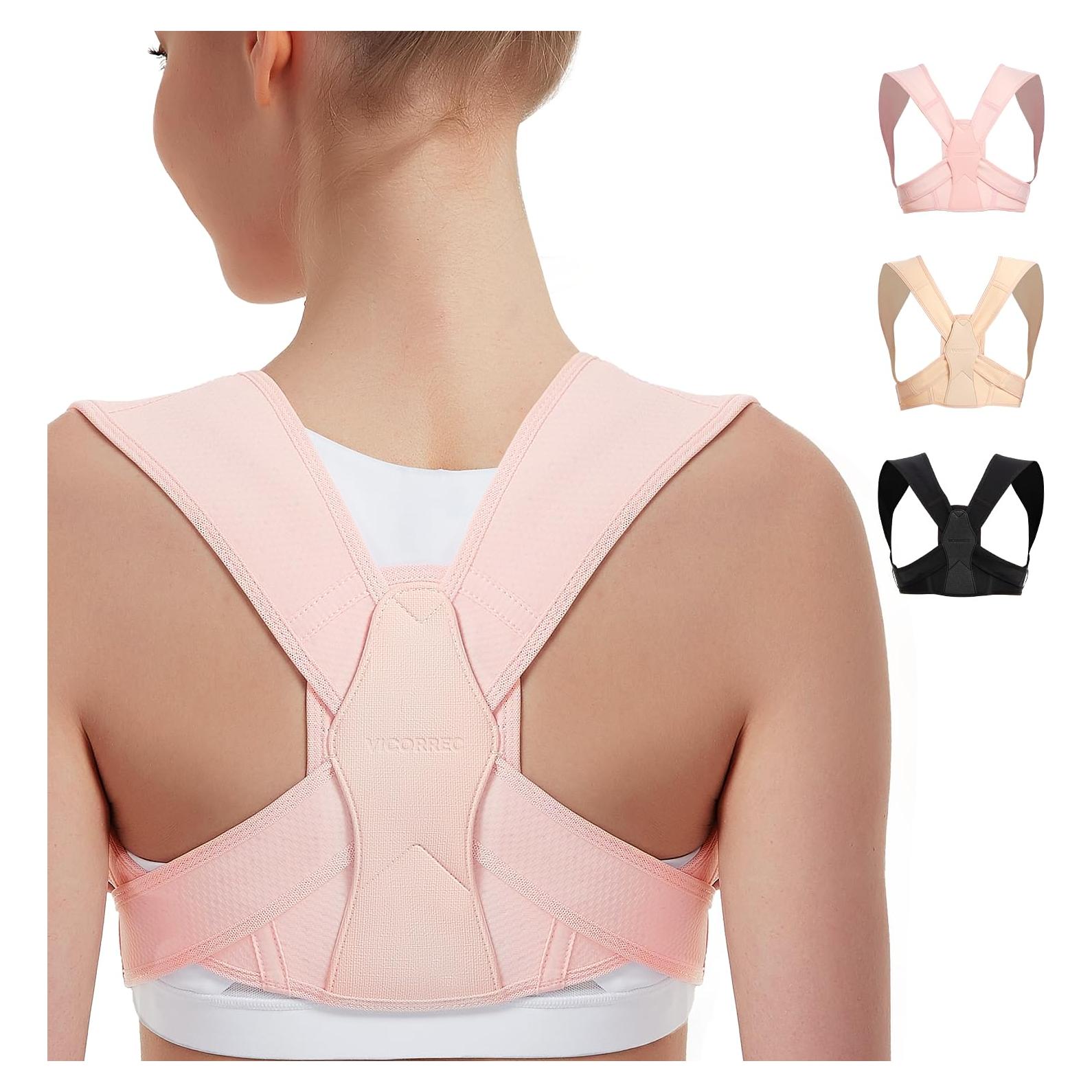 Corrector de Postura Vicorrect S/M Rosa Ajustable Alivio Dolor