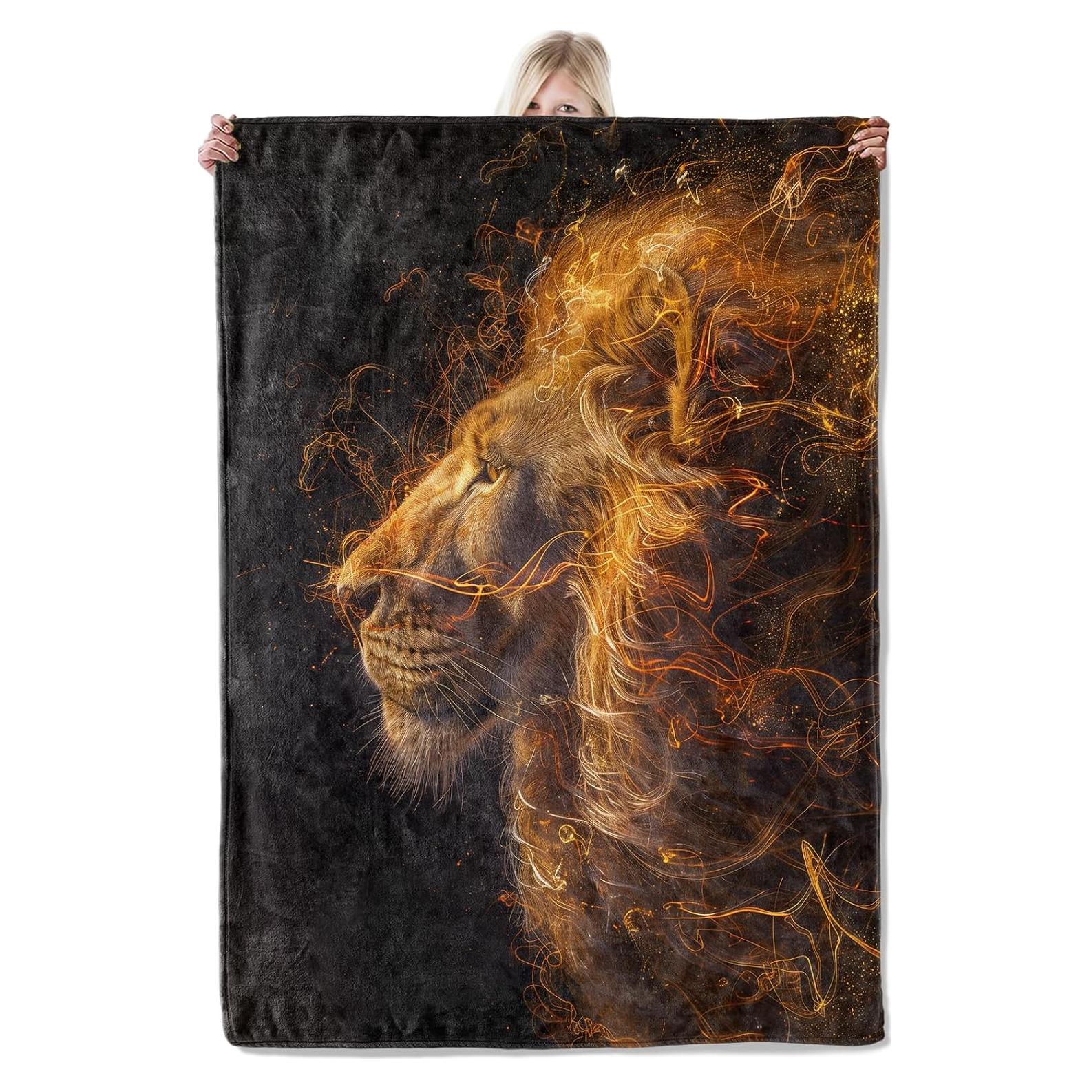 Manta de Franela ICAAV León 127x152 cm, Suave y Moderna