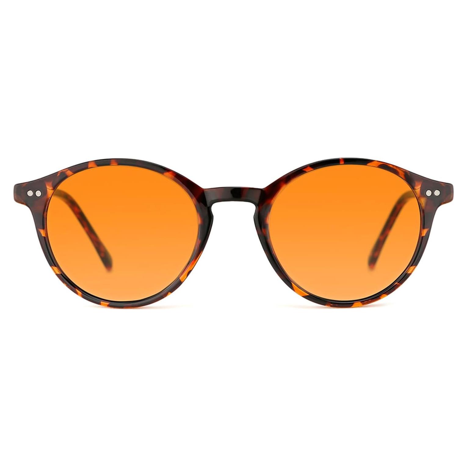 Gafas de Bloqueo de Luz Azul TIJN Redondas Vintage para Hombres y Mujeres