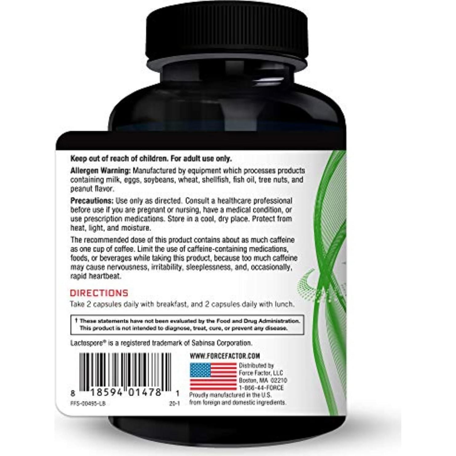 Suplemento Probiótico Force Factor ProbioSlim 120 Cápsulas