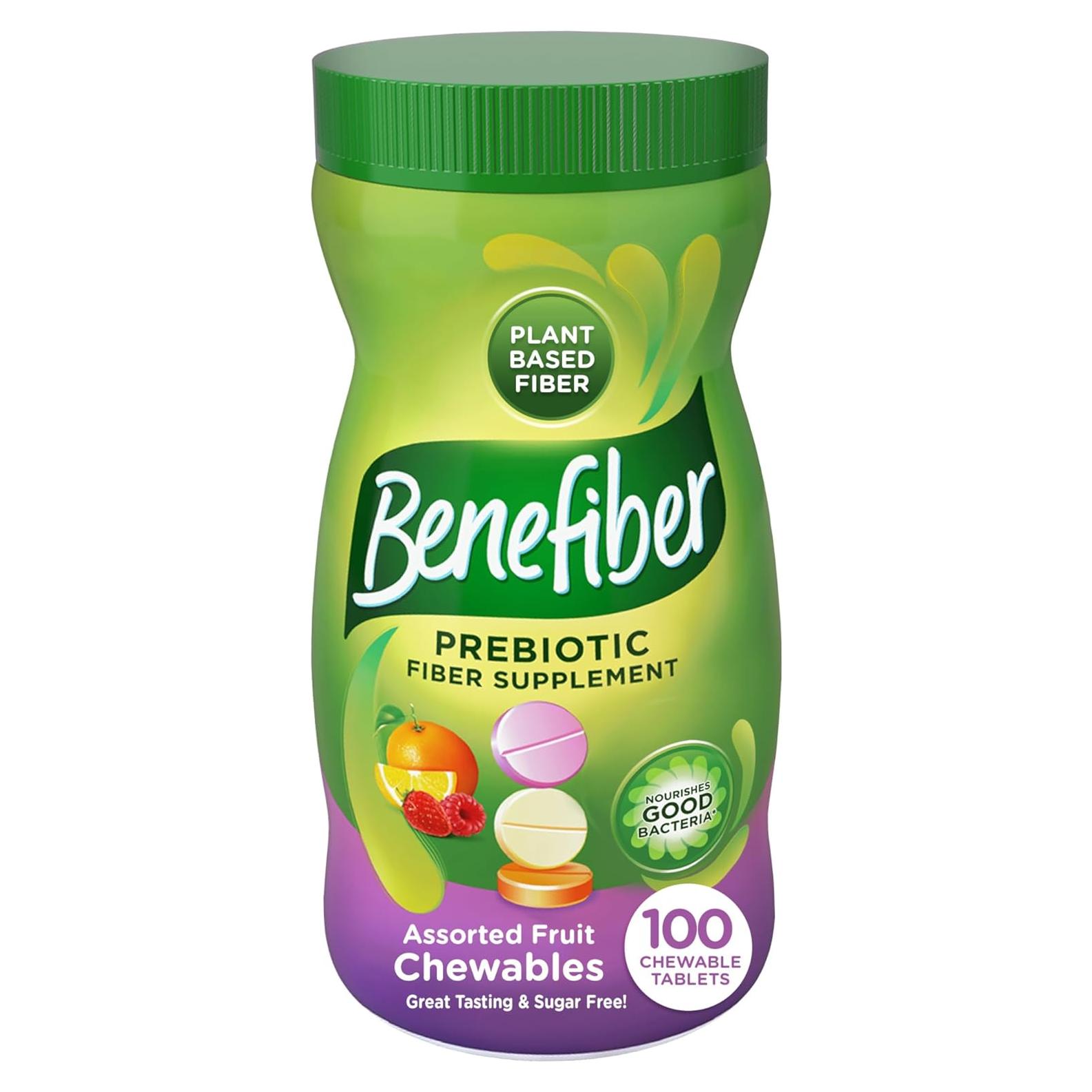Tabletas Masticables Benefiber de Fibra Prebiótica - 100 Unidades
