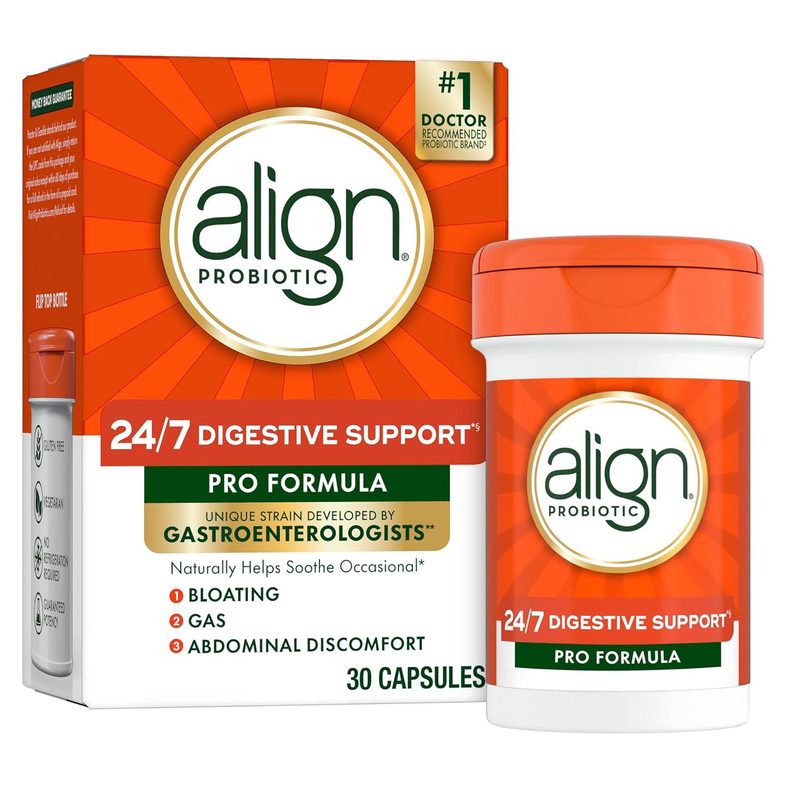 Align Probiotico 30 Cápsulas - Salud Digestiva para Hombres y Mujeres