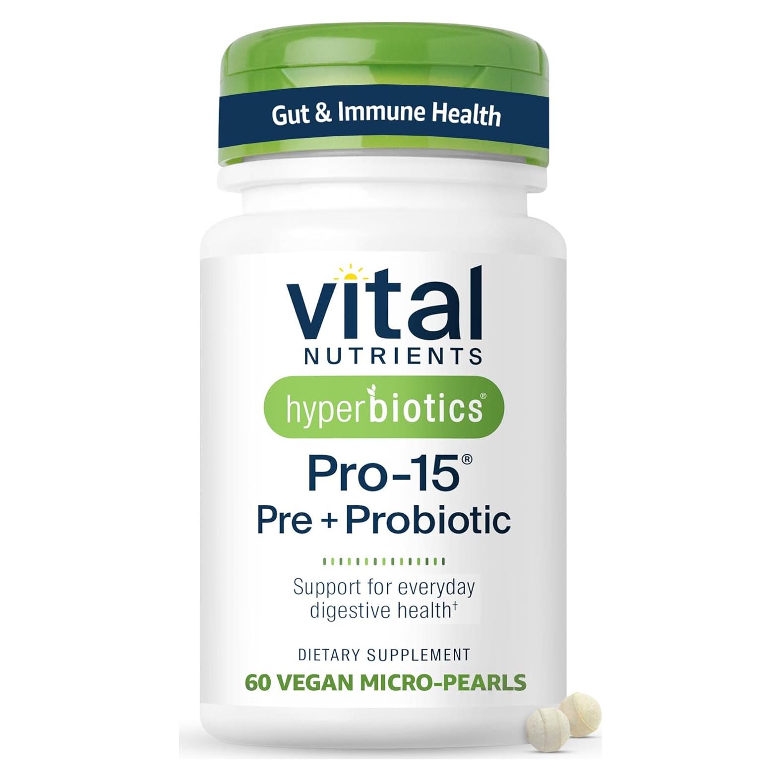 Pro-15 Probioticos Hyperbiotics 60 Perlas Veganas Digestivas