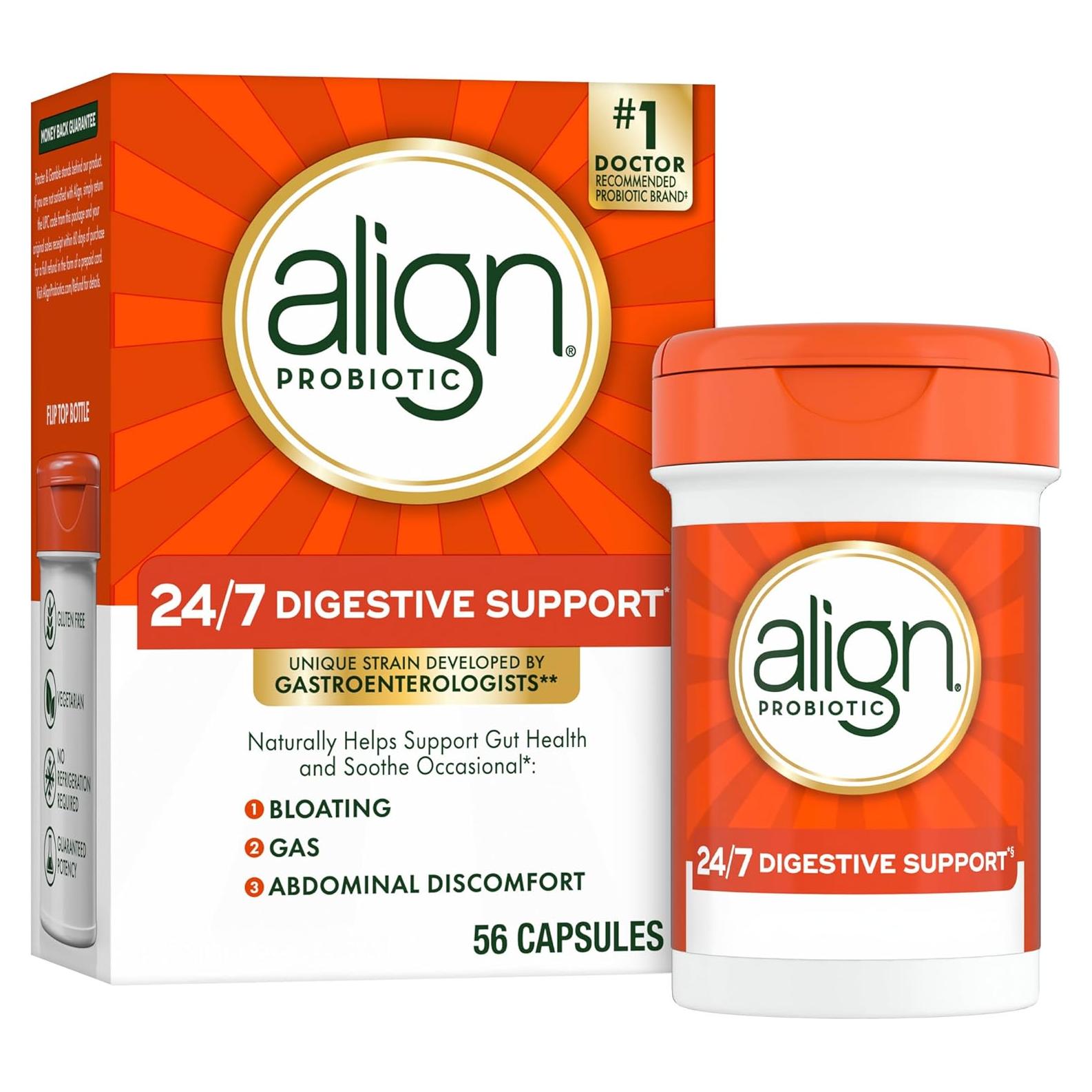 Align Probiotic 56 Cápsulas - Suplemento Digestivo Vegetariano