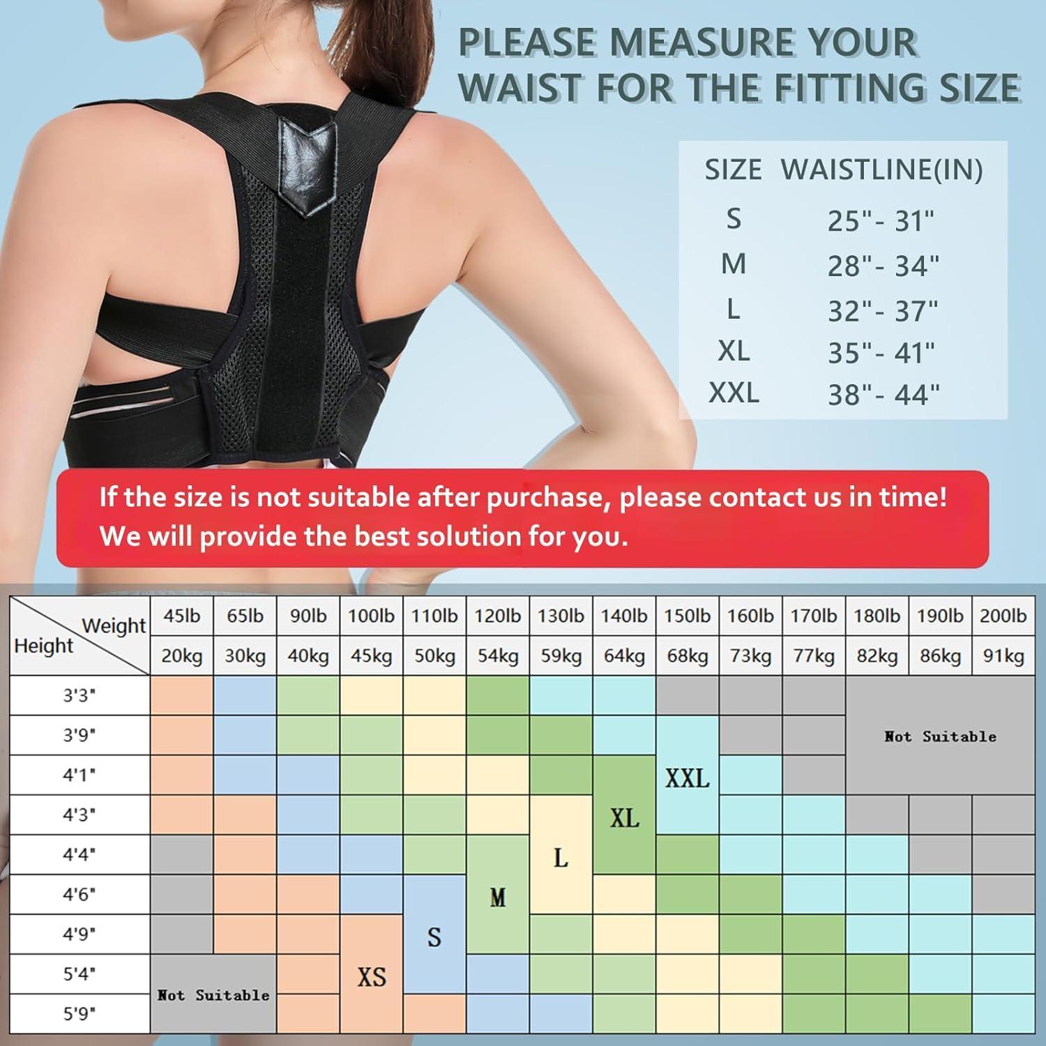 Corrector de Postura Ajustable Herokoo XL para Espalda