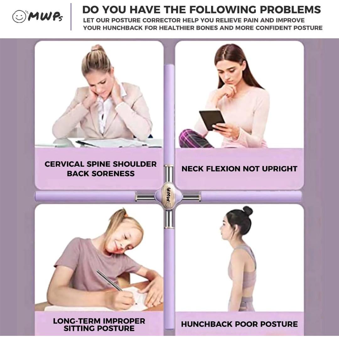 Corrector de Postura Genérico MWPS Ajustable 58-86 cm Púrpura