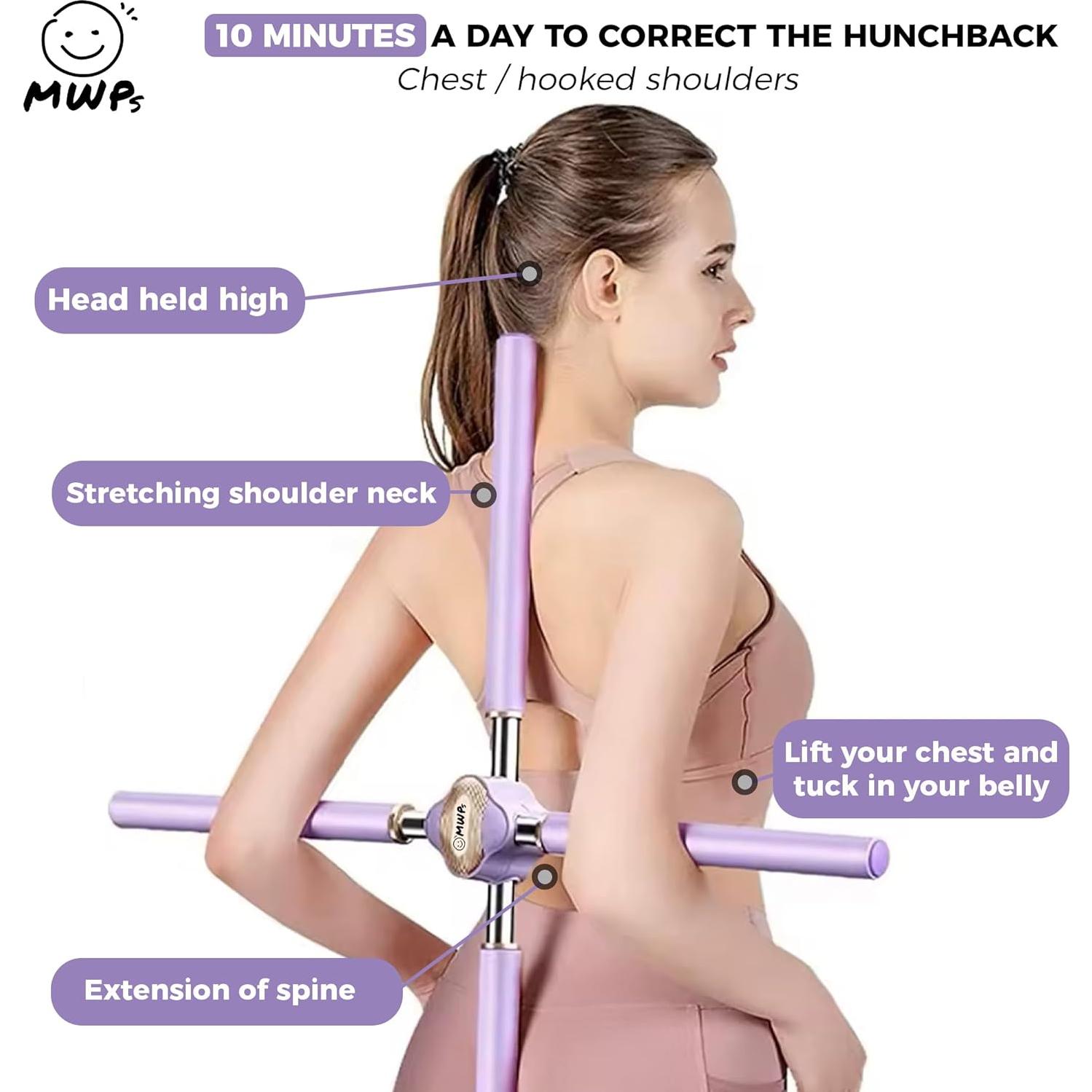 Corrector de Postura Genérico MWPS Ajustable 58-86 cm Púrpura