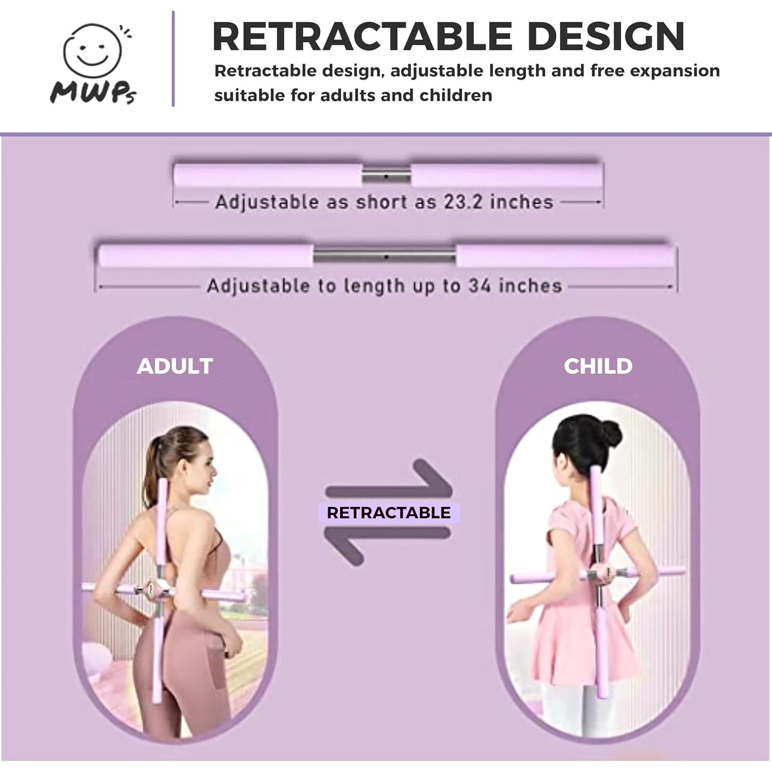 Corrector de Postura Genérico MWPS Ajustable 58-86 cm Púrpura