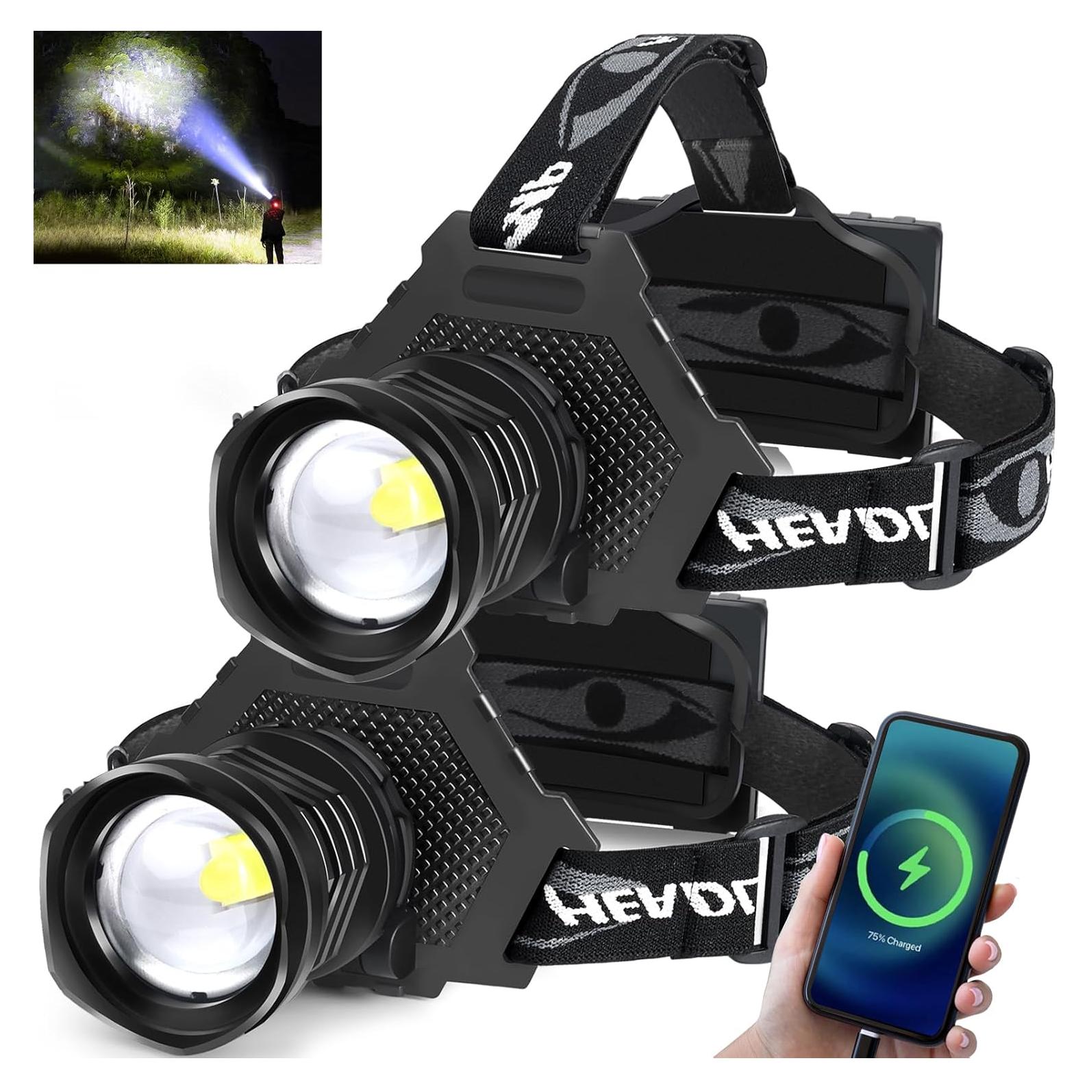 Linterna Frontal LED Aikertec 1080 Lúmenes Recargable IPX6