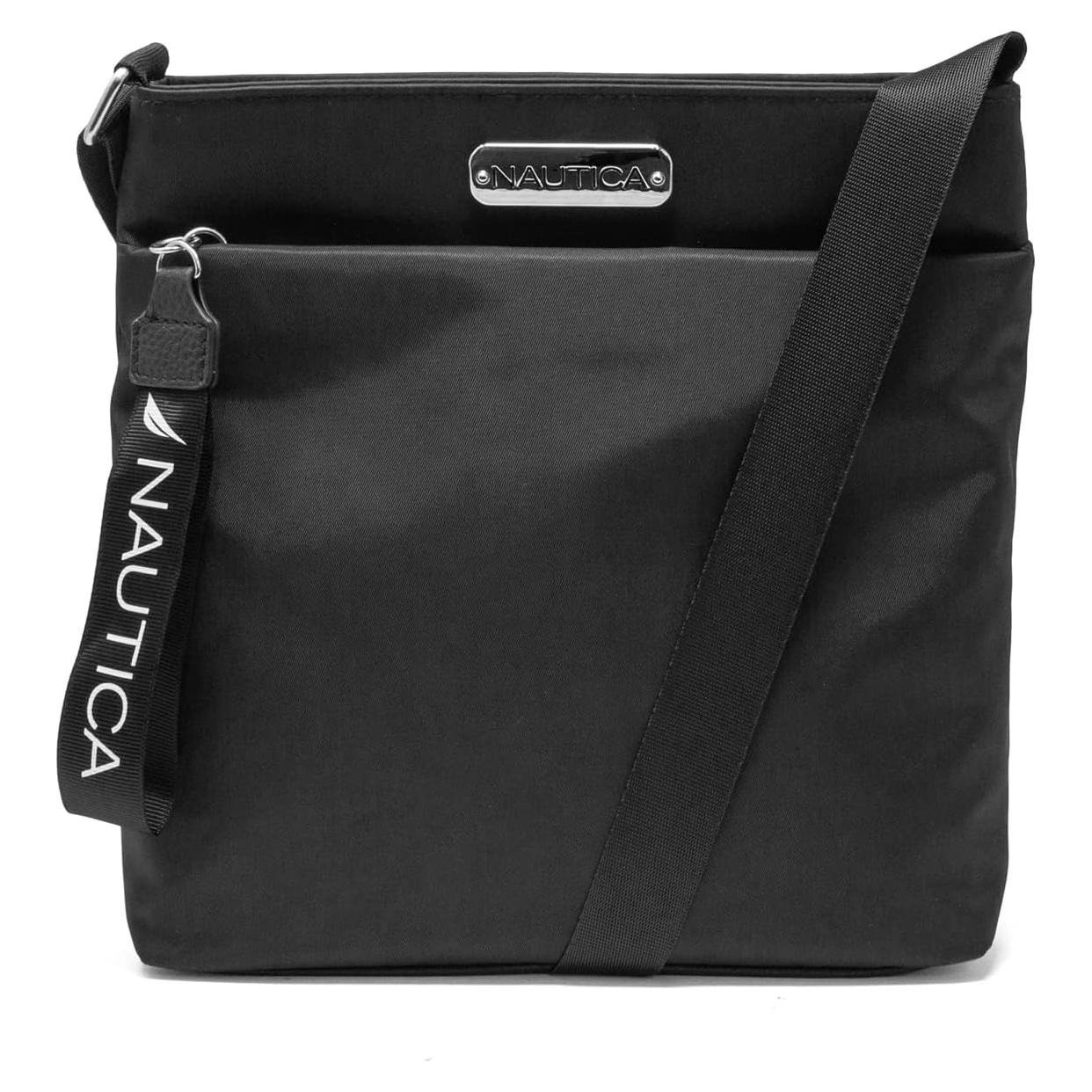 Bolso Cruzado Pequeño de Nylon Nautica para Mujeres - Negro